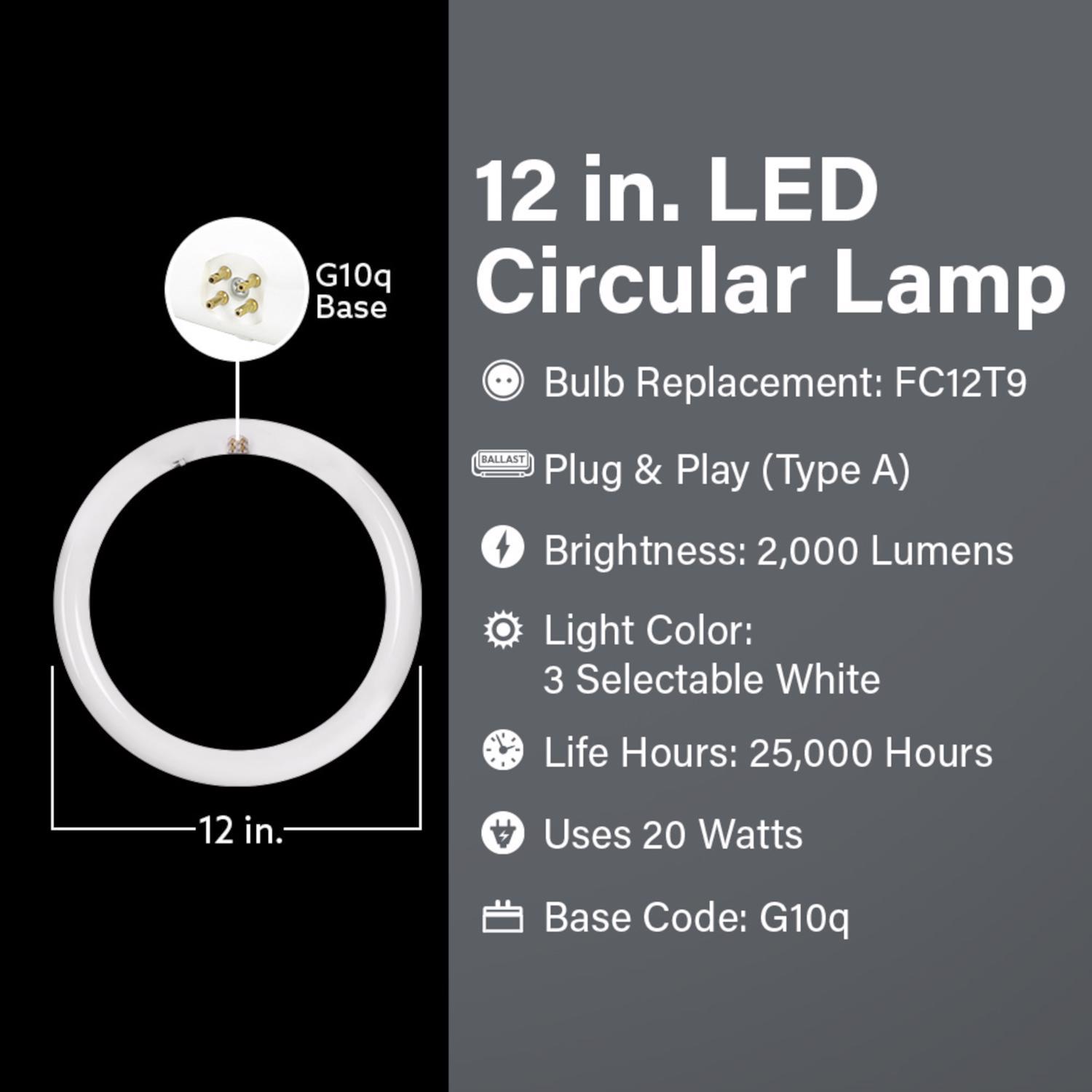 Feit T9 4-Pin LED Tube Light Color Changing 32 Watt Equivalence 1 pk