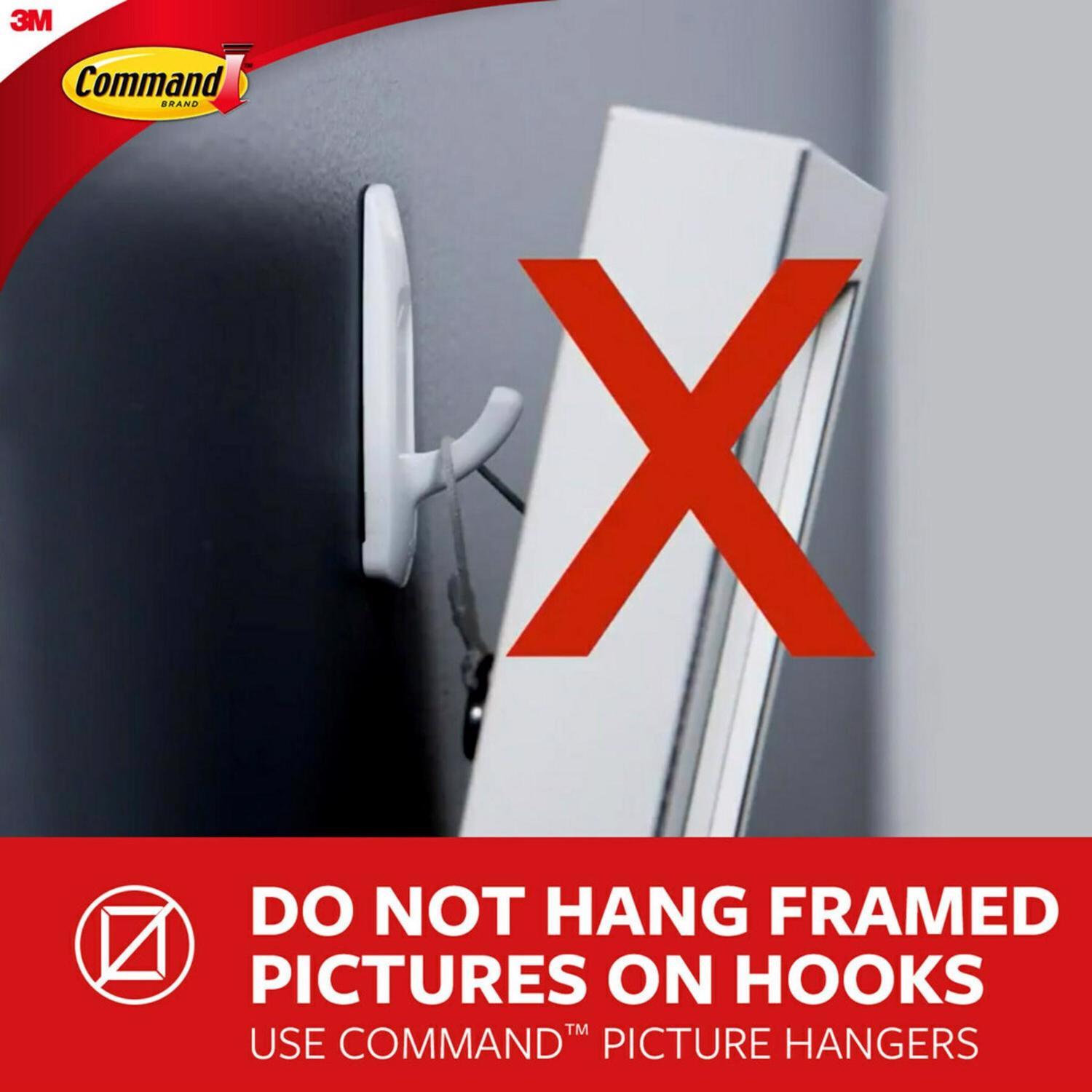 3M Command Small Plastic Light Clips 0.75 in. L 20 pk