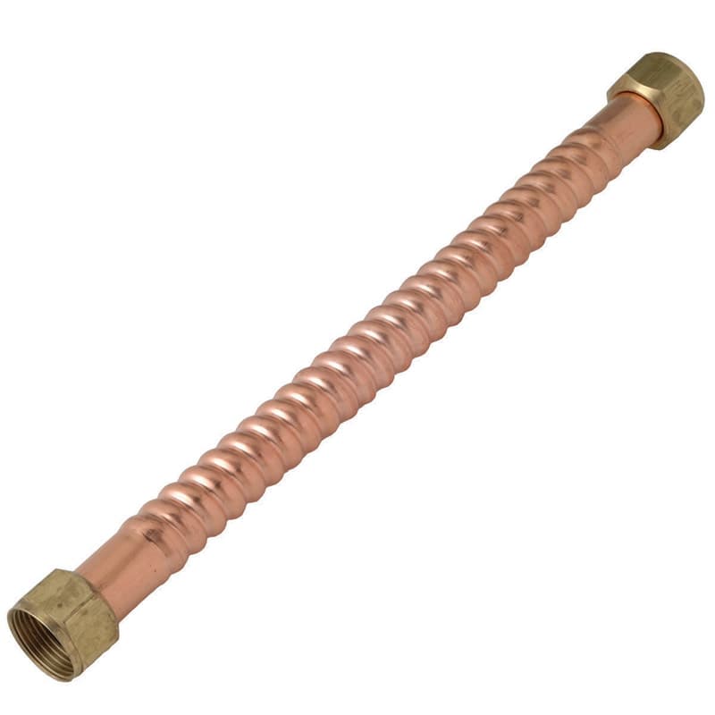 Homewerks 3/4 in. FIP in. X 3/4 in. D FIP 12 in. Copper Water Heater Supply Line