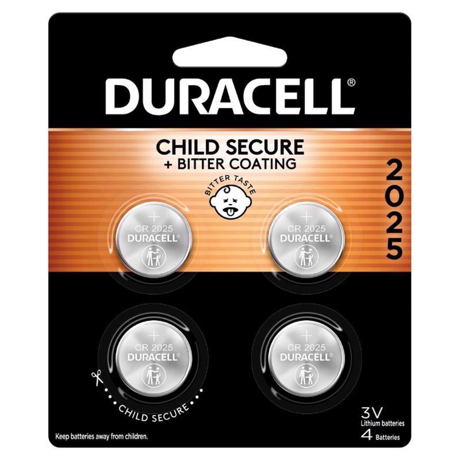 Duracell Lithium Coin 2025 3 V Electronic/Watch Battery 4 pk