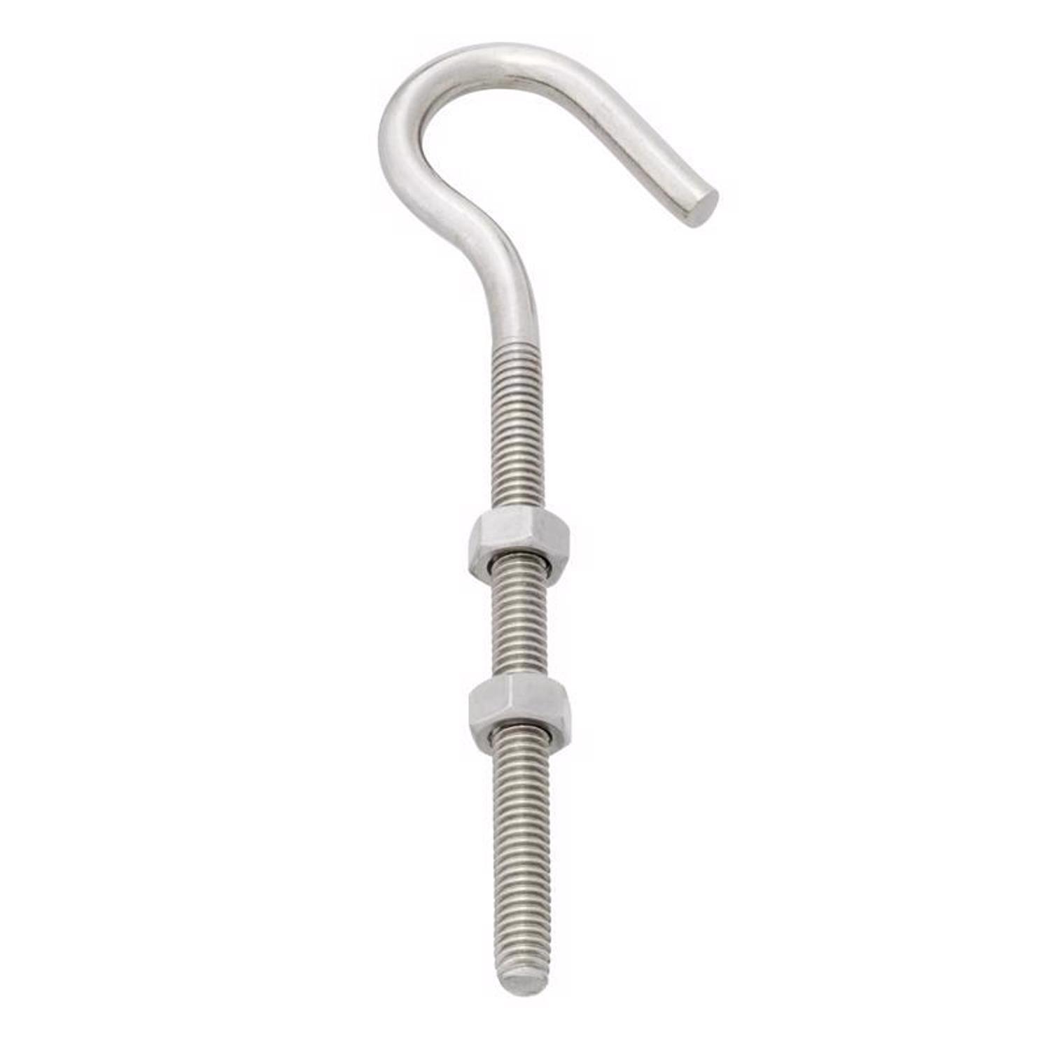 Hampton Medium Stainless Steel 6 in. L Clothesline Hook 160 lb 1 pk