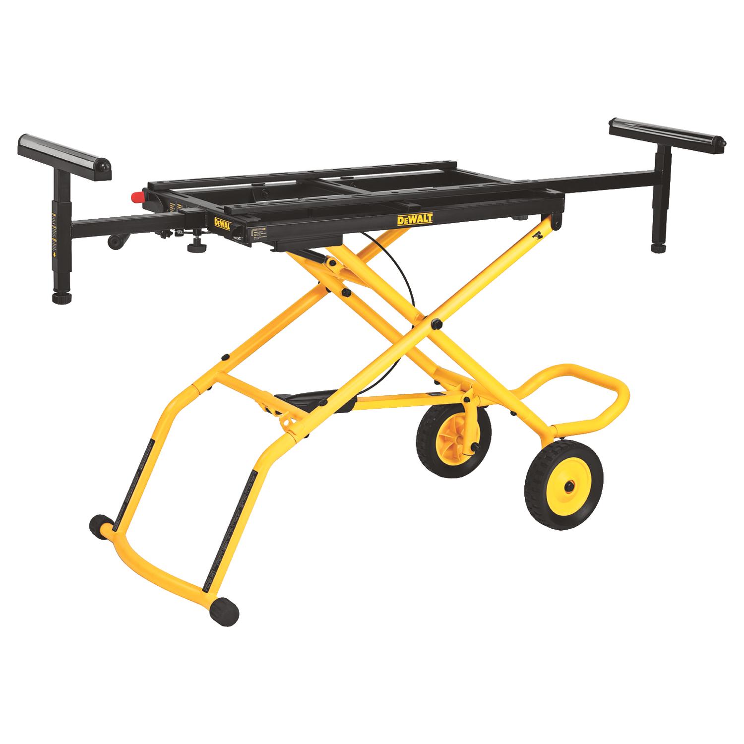 DEWALT Metal 98 in. L X 32-1/2 in. H X 59.5 in. W Miter Saw Stand Yellow 1 pc