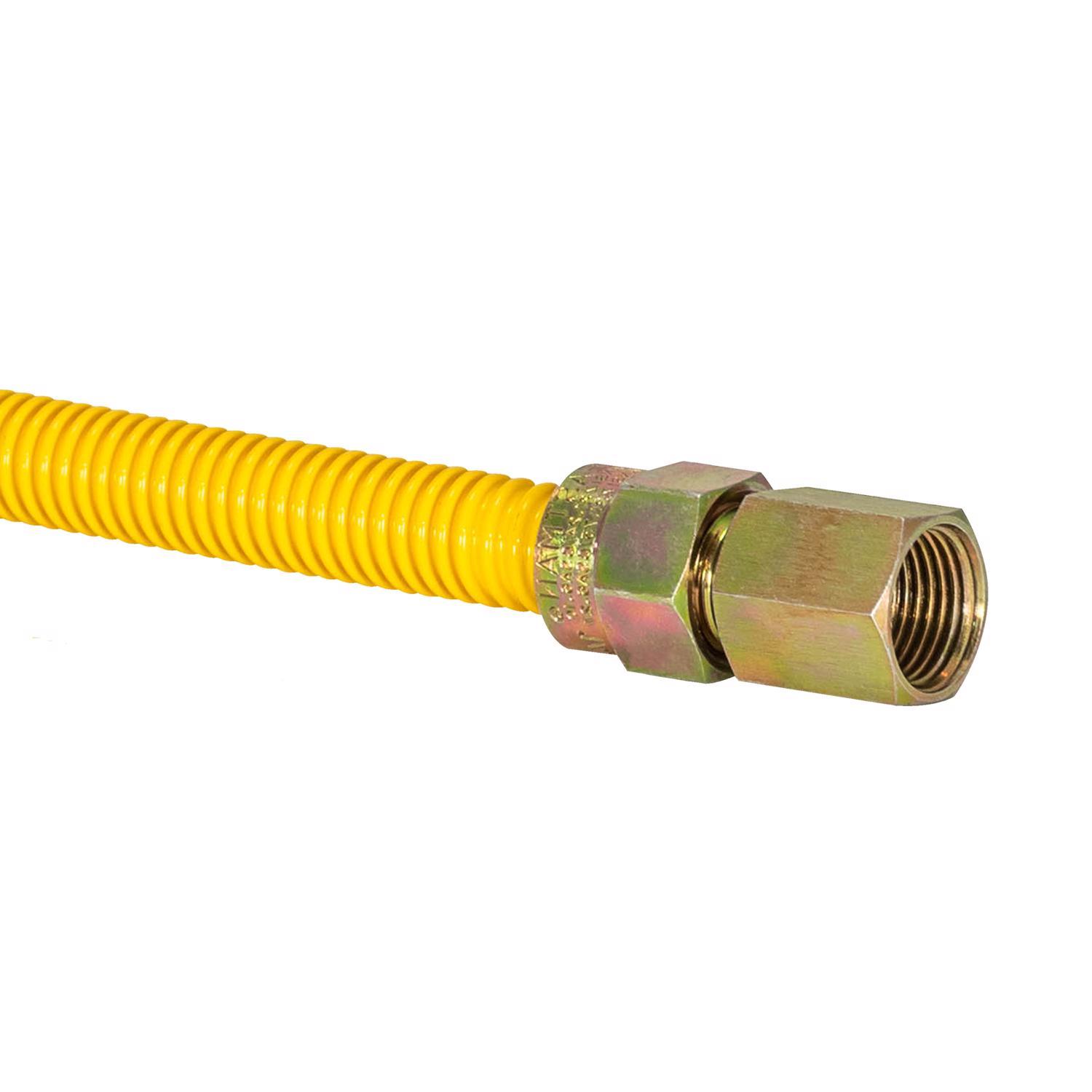 Eastman 1/2 in. MIP in. X 3/8 in. D FIP 48 in. Stainless Steel Gas Connector