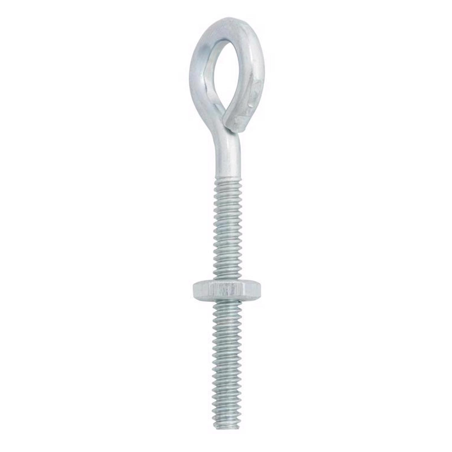 Hampton 3/16 in. X 2.5 in. L Zinc-Plated Steel Eyebolt Nut Included