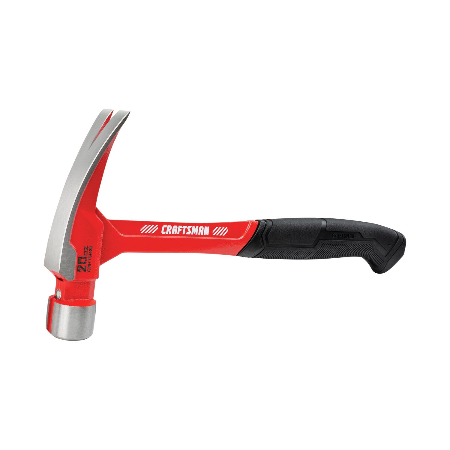 CRAFTSMAN 20 oz Smooth Face Claw Hammer 7.75 in. Steel Handle