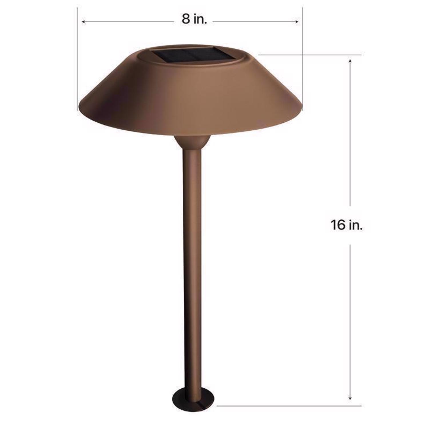 Feit OneSync Bronze Solar Powered 0.4 W LED Pathway Light 1 pk