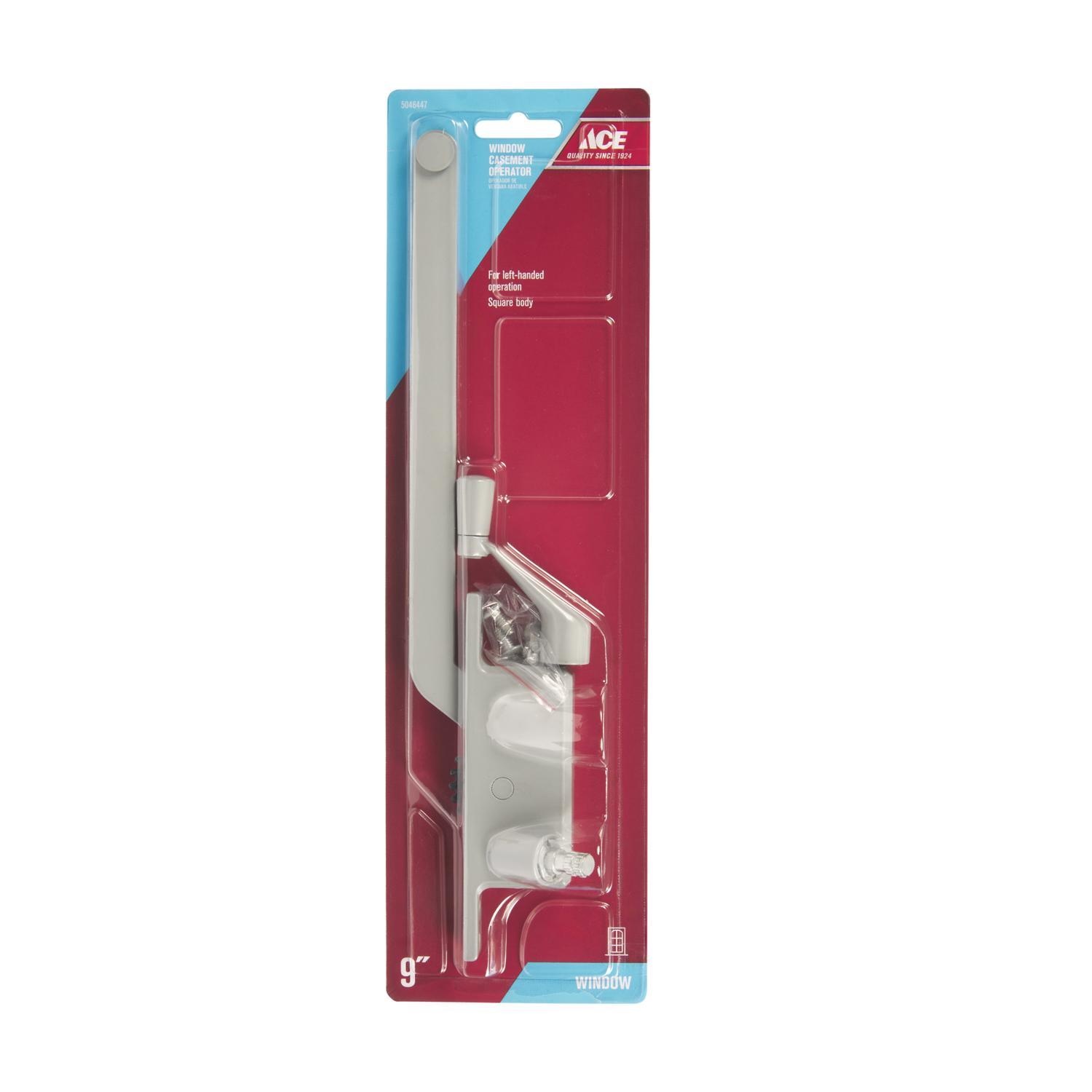 Ace Silver Steel Left Single-Arm Casement Window Operator For Jalousie