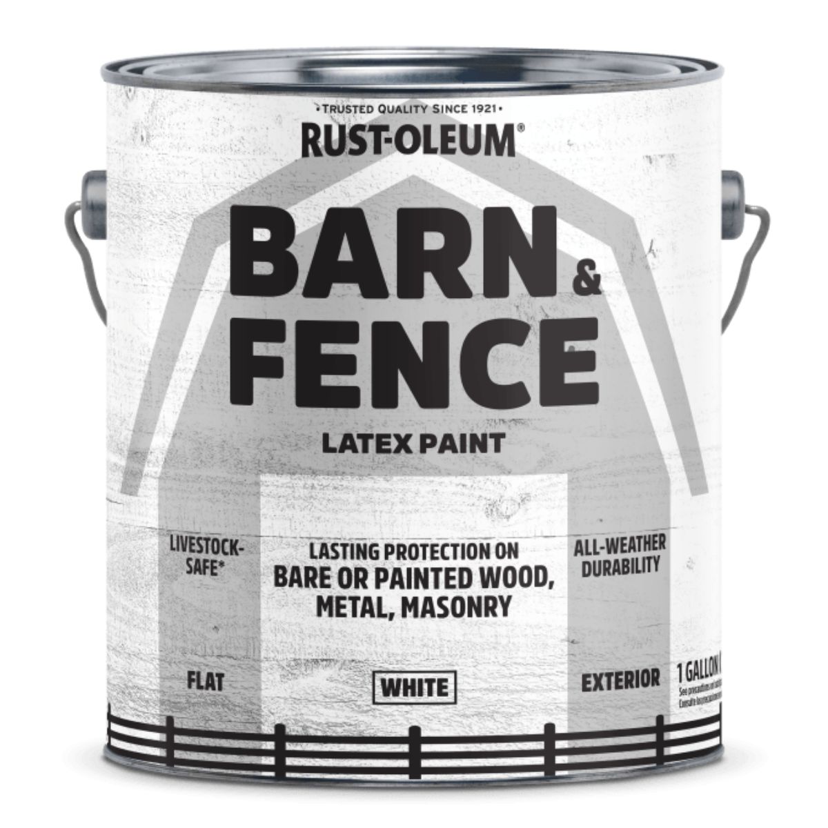 Rust-Oleum Barn & Fence Latex Paint White Gallon