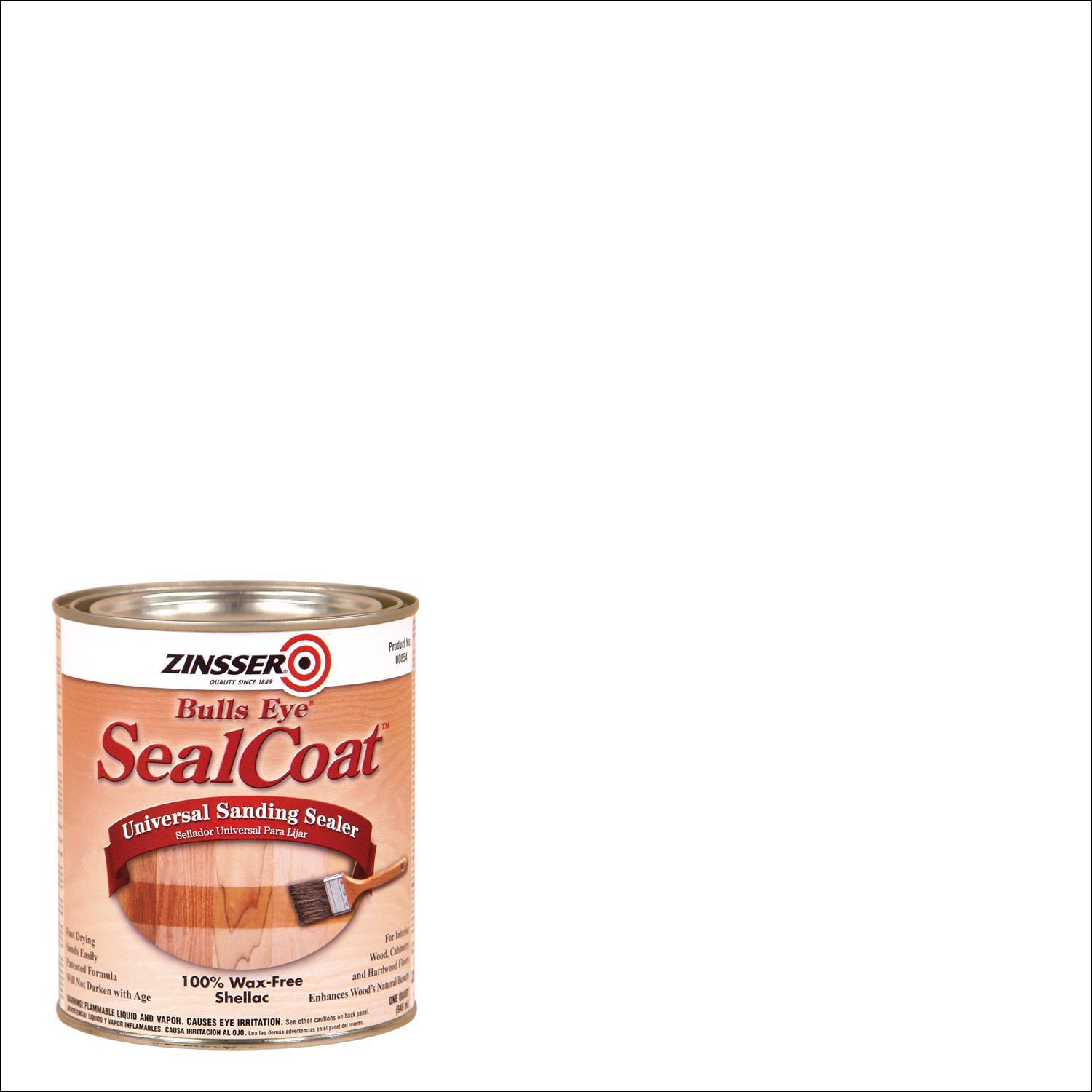 Zinsser Bulls Eye SealCoat Flat/Matte Clear Oil-Based Universal Sanding Sealer 1 qt