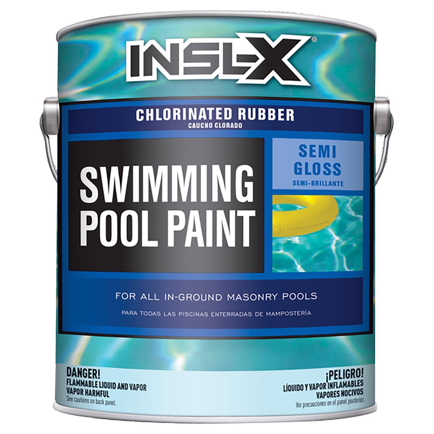 Insl-X Indoor and Outdoor Semi-Gloss Ocean Blue Rubber-Based Swimming Pool Paint 1 gal