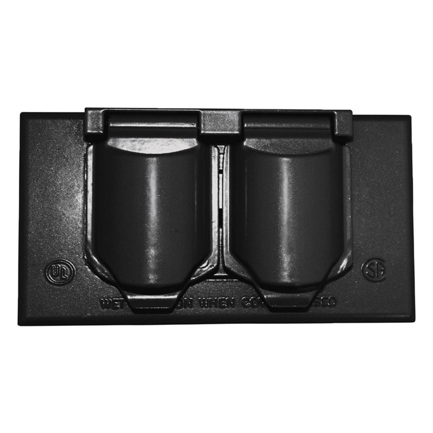 Sigma Engineered Solutions Rectangle Metal 1 gang 2.83 in. H X 4.57 in. W Horizontal Duplex Cover