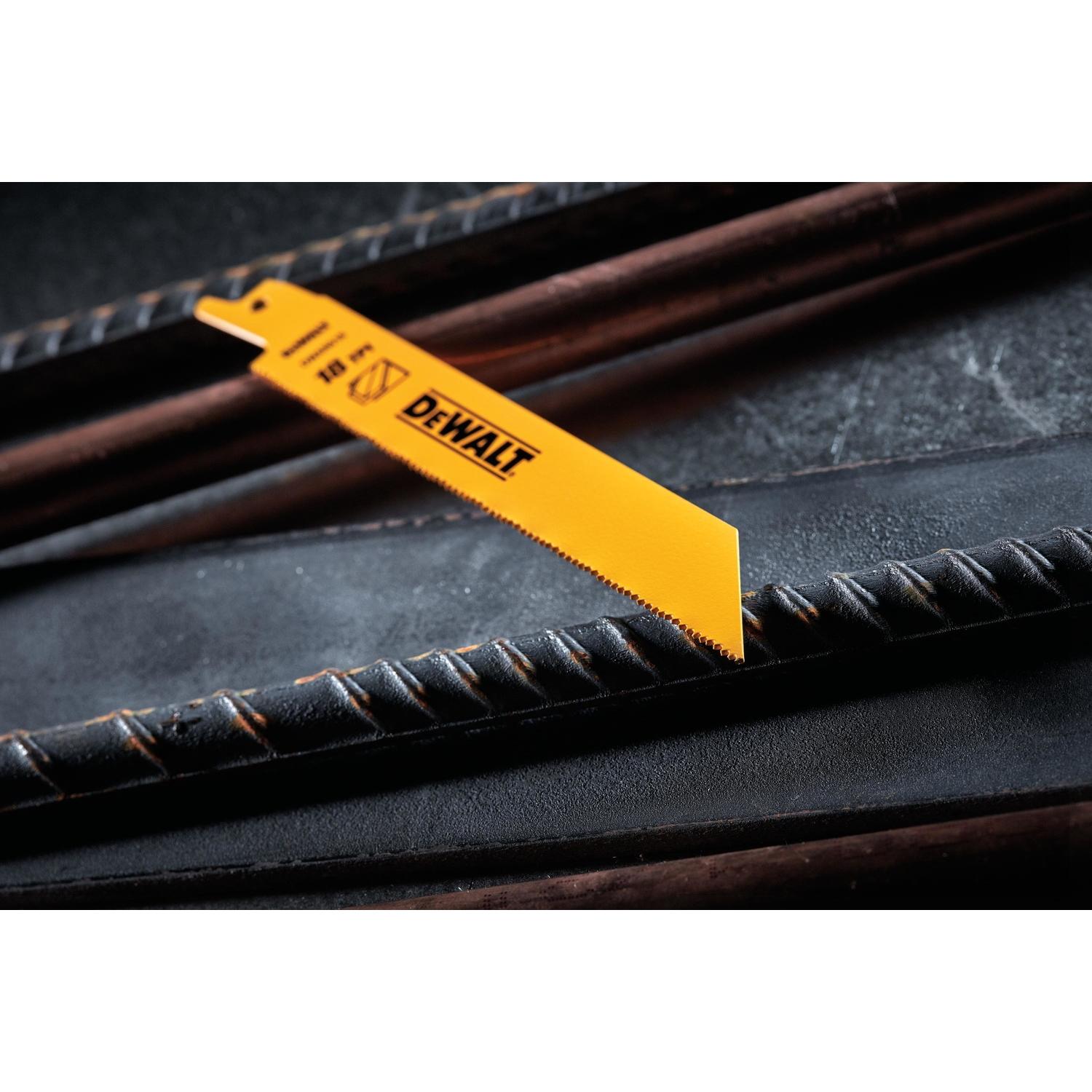 DEWALT 6 in. Bi-Metal Reciprocating Saw Blade 18 TPI 5 pk