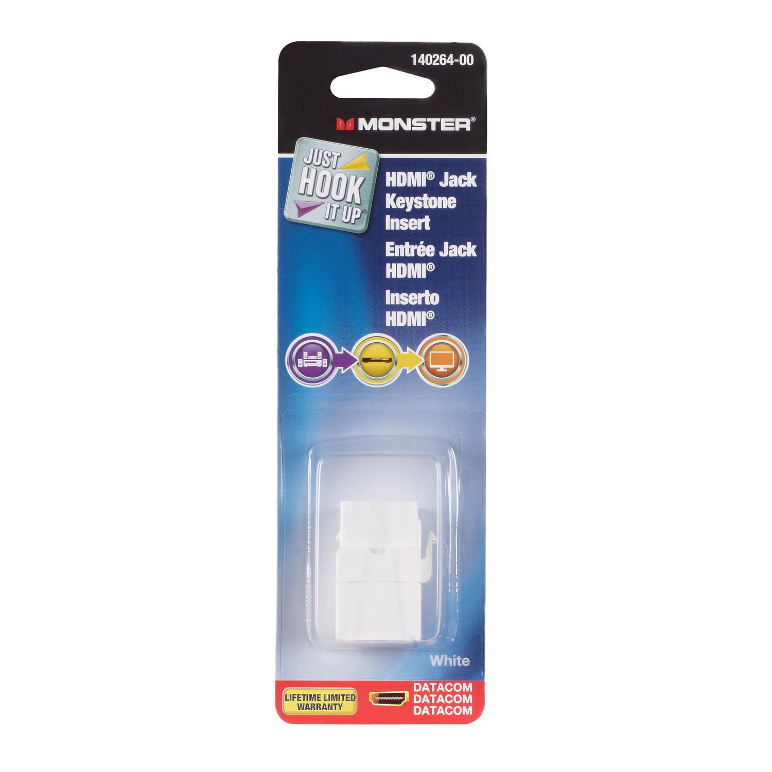 Monster Just Hook It Up 0 ft. L Keystone Insert HDMI