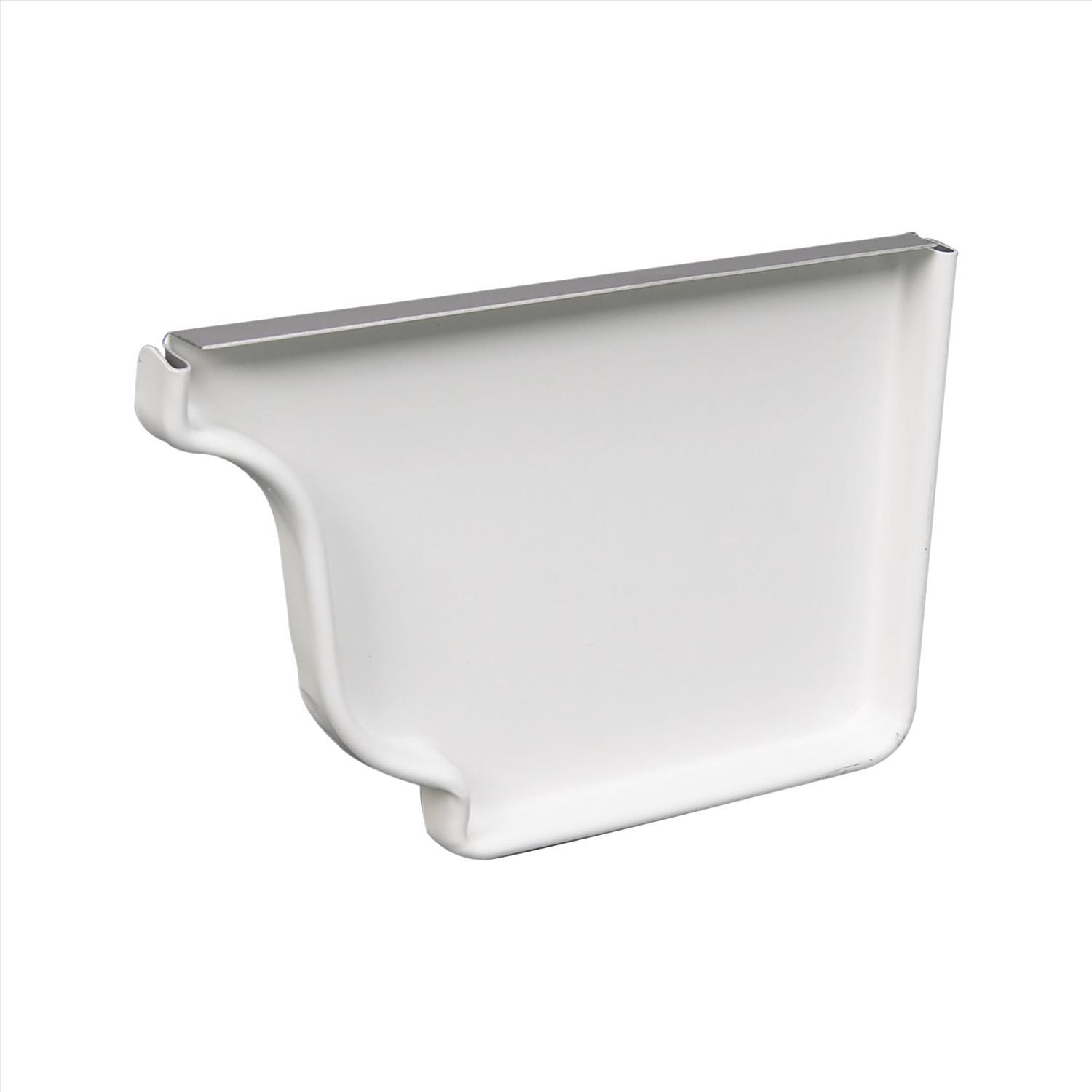Amerimax 5 in. H X 3.5 in. W X 5 in. L White Aluminum K Right End Cap