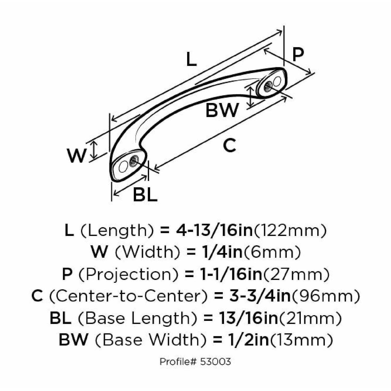 Amerock Contemporary Arch Cabinet Pull 3-3/4 in. Oil Rubbed Bronze Brown 10 pk