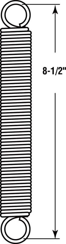 Prime-Line 8-1/2 in. L X 1 in. D Extension Spring 1 pk