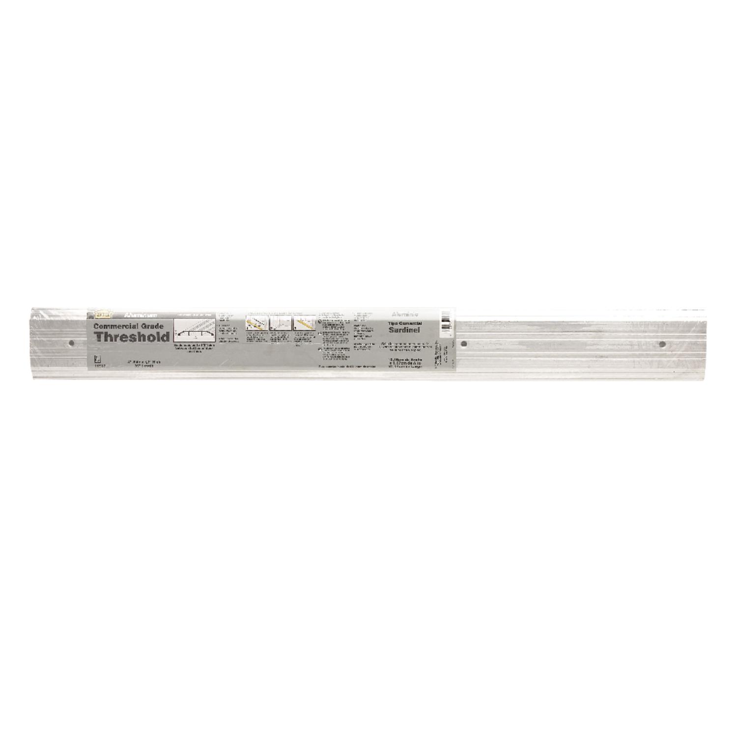 M-D 0.5 in. H X 4 in. W X 36 in. L Mill Aluminum Fluted Top Threshold Silver