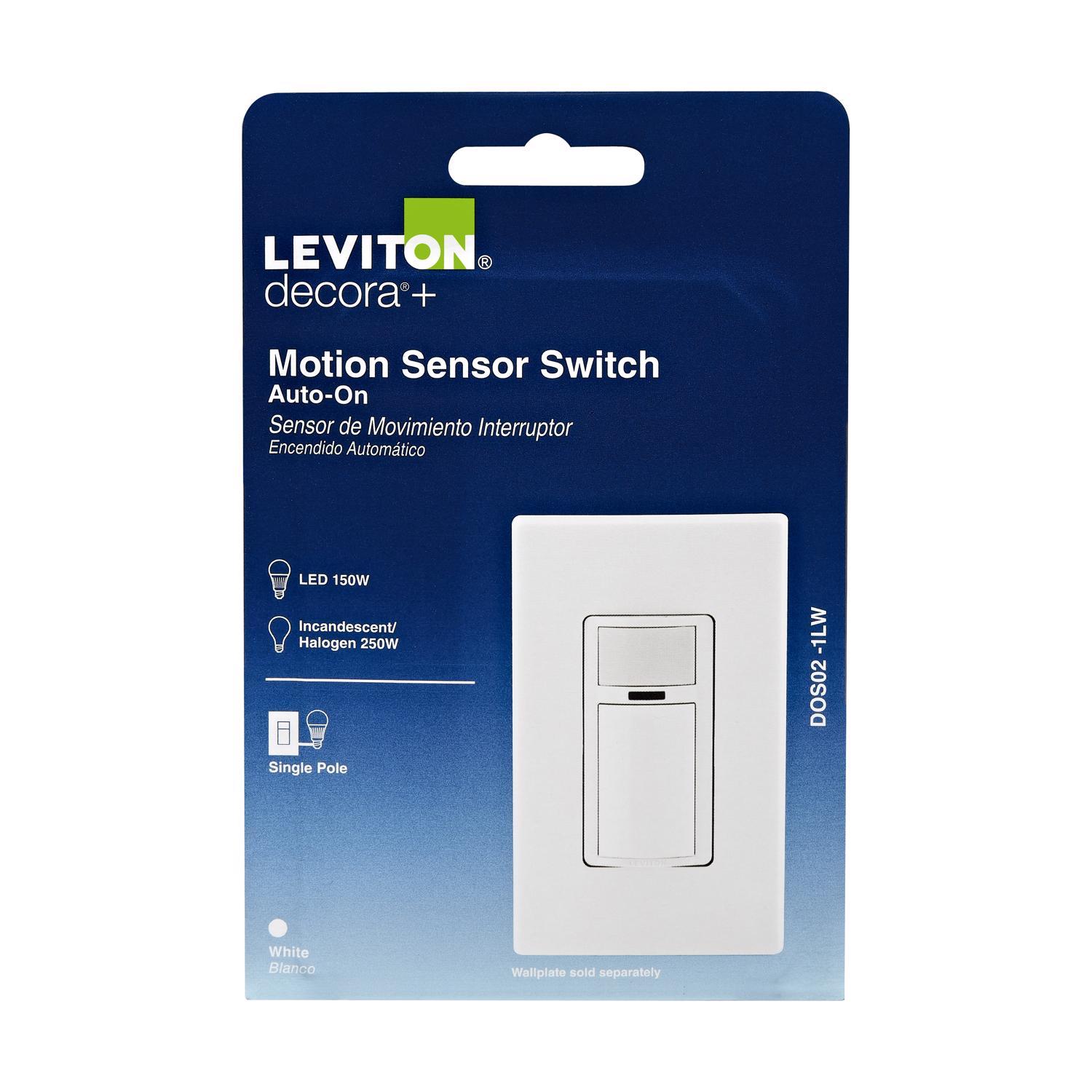 Leviton Decora 2.5 amps Single Pole Motion Sensor Switch White 1 pk