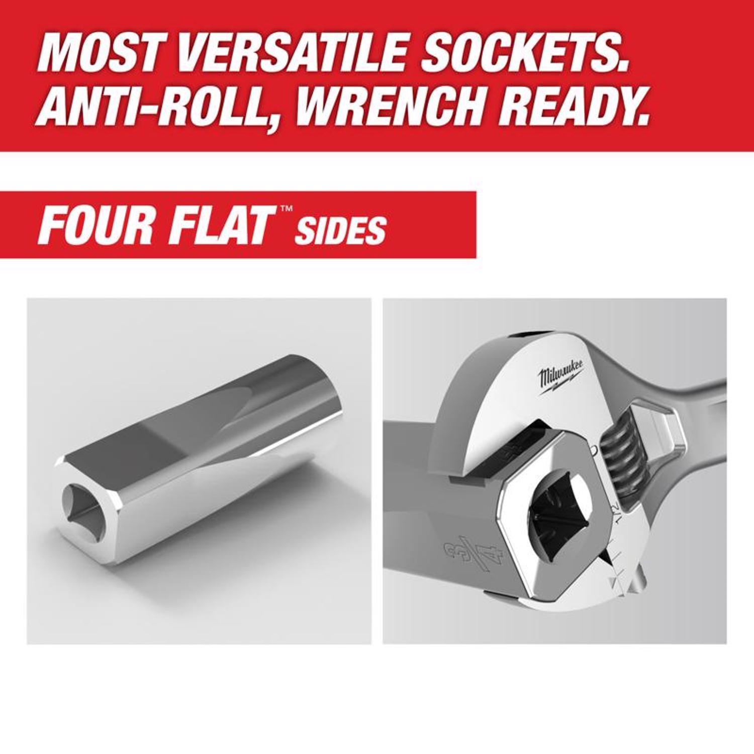 Milwaukee Packout 1/4 and 3/8 in. drive Metric and SAE Ratchet and Socket Set 90 teeth