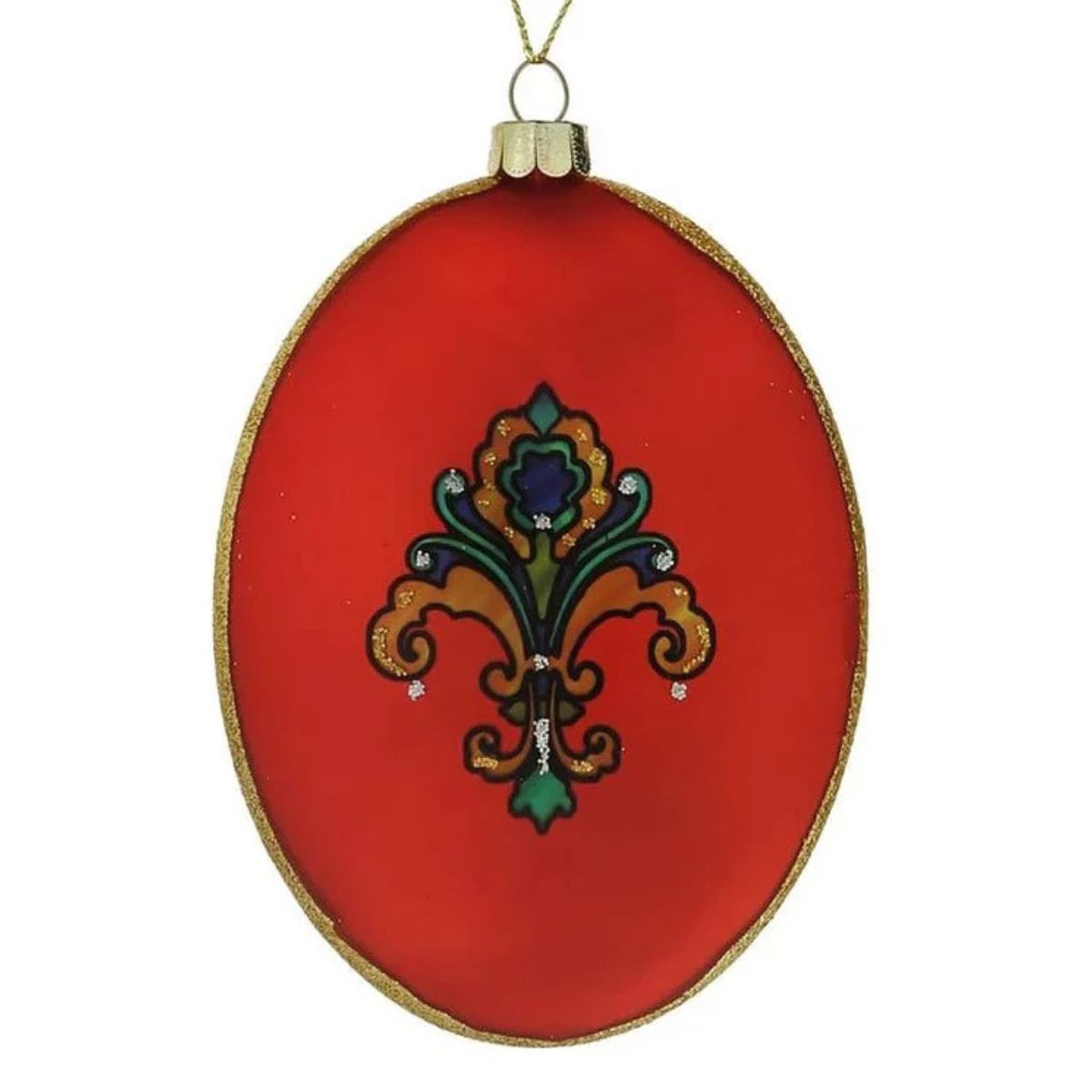 4.5 in. Stained Glass Oval Ornament
