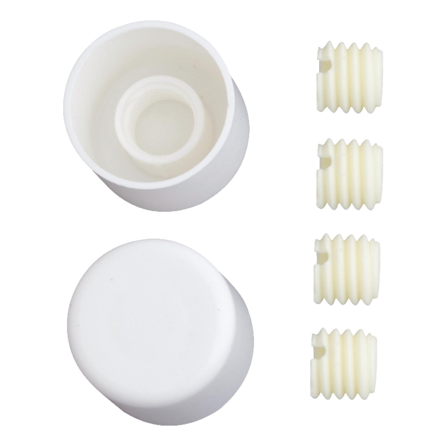 Ace Toilet Bolt Caps White Plastic For Universal