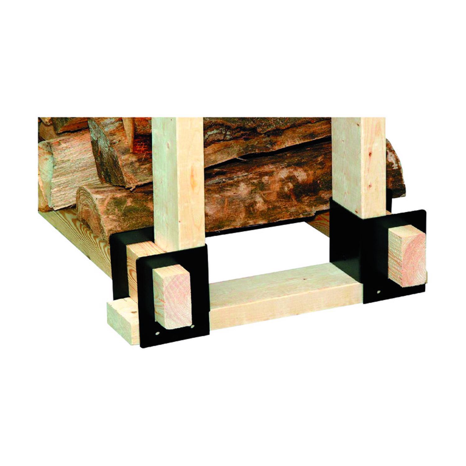 Panacea Black Powder Coated Steel Log Rack Bracket