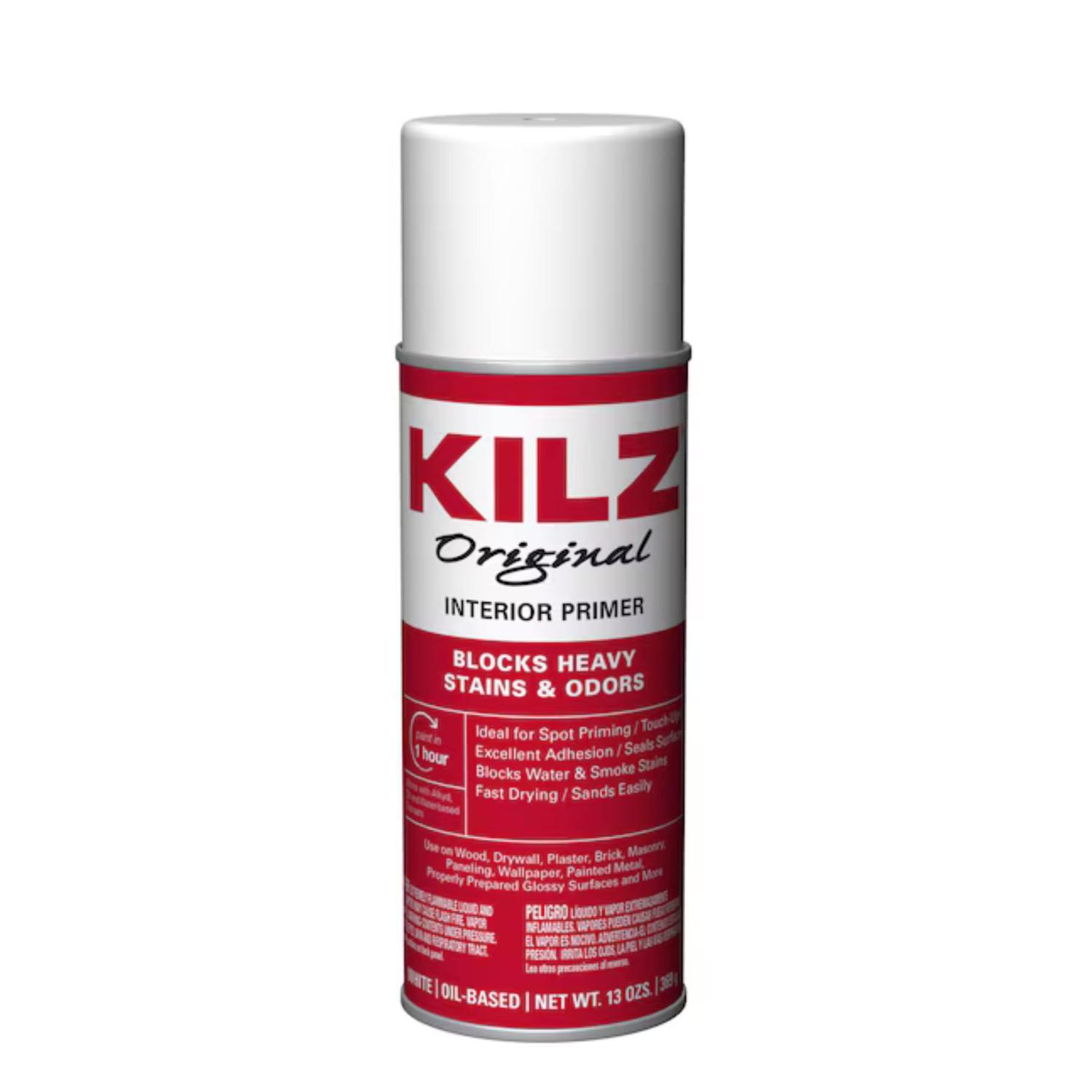KILZ Original White Flat Oil-Based Aerosol Primer/Sealer 13 oz