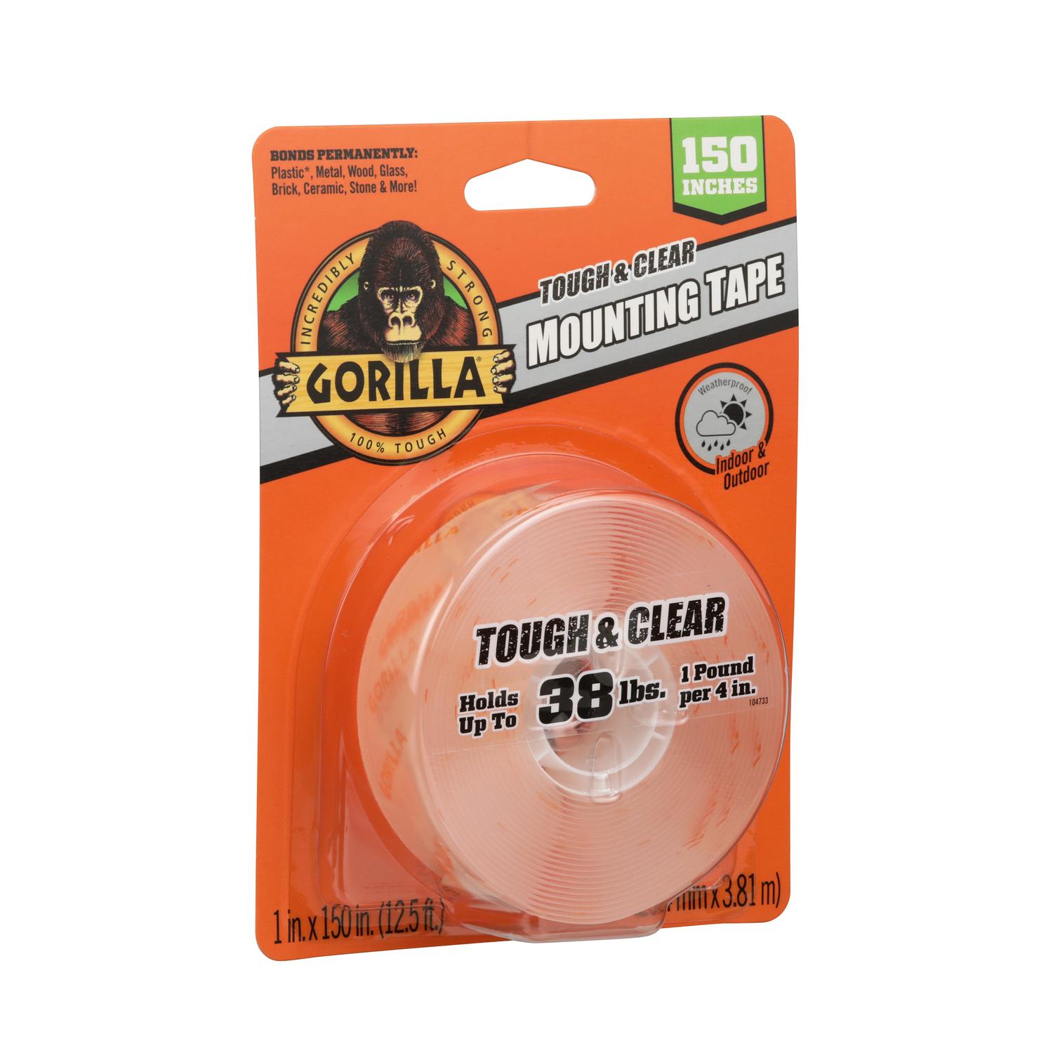 Gorilla 150 in. L X 1 in. W Double-Sided Mounting Tape