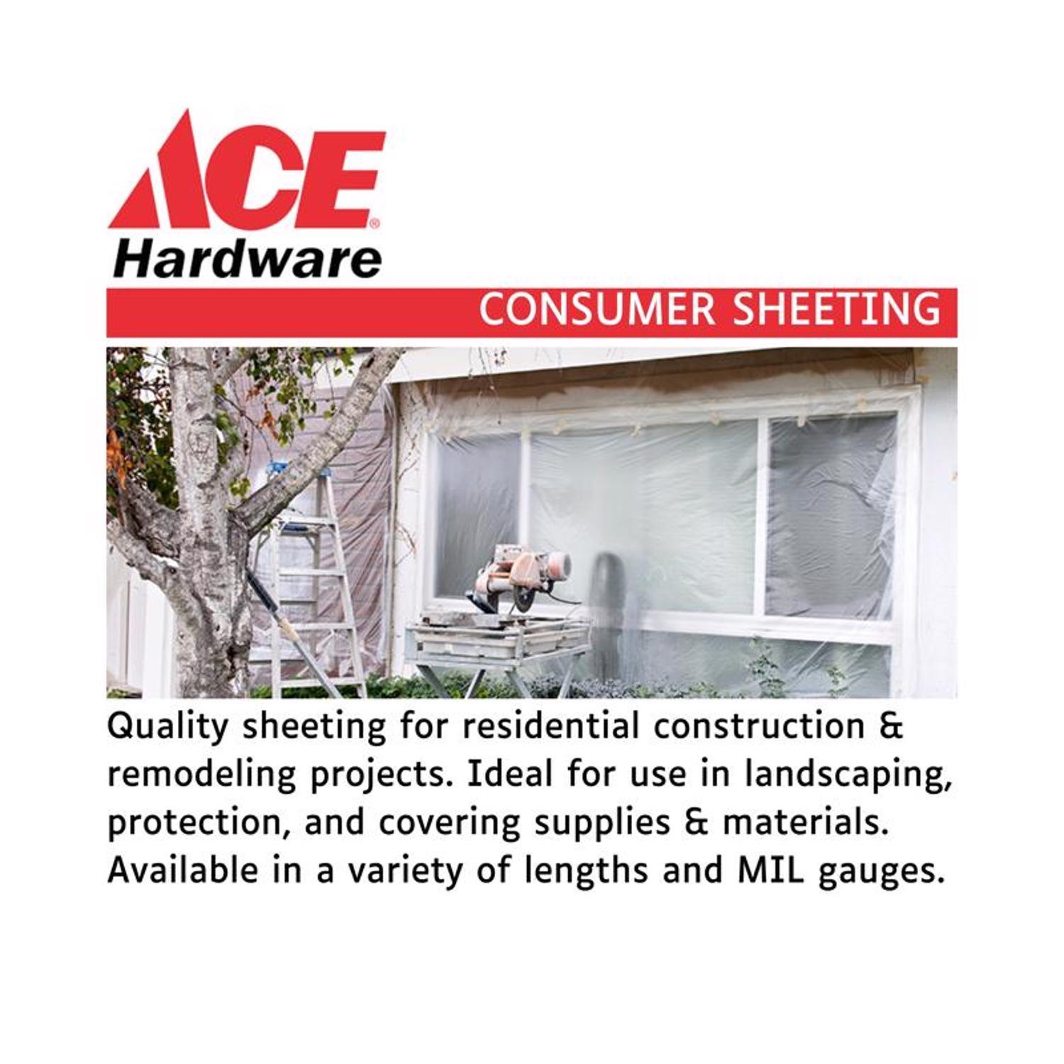 Ace Plastic Sheeting 6 mil X 10 ft. W X 25 ft. L Polyethylene Clear 1 pk