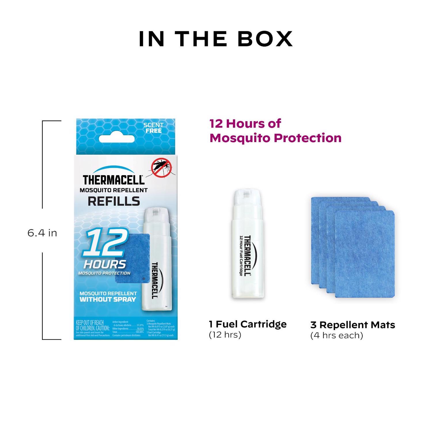 Thermacell Fuel-ZoneGuard Insect Repellent For Mosquitoes 12-Hr Refill pk