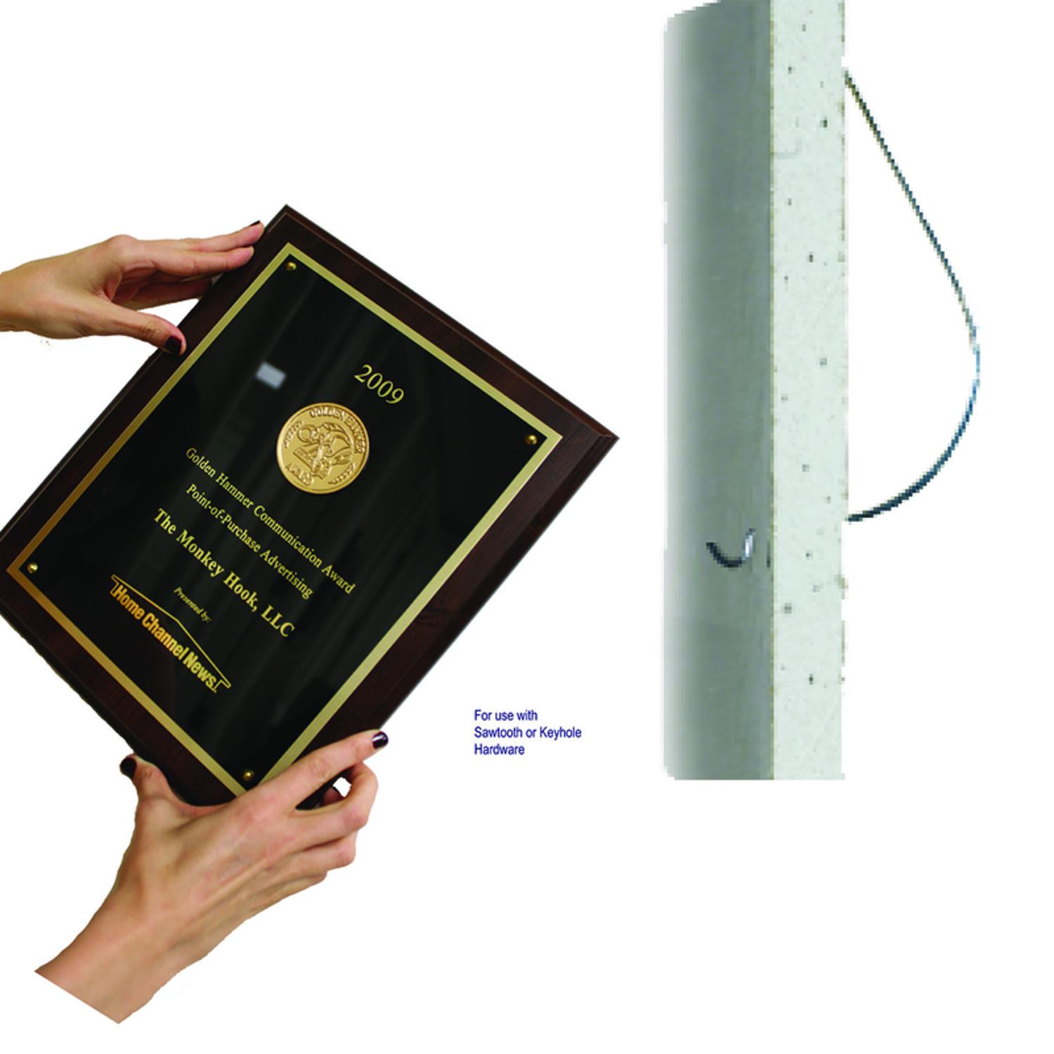 HILLMAN Flush-Mount Galvanized Silver Picture Hanger 10 lb 4 pk