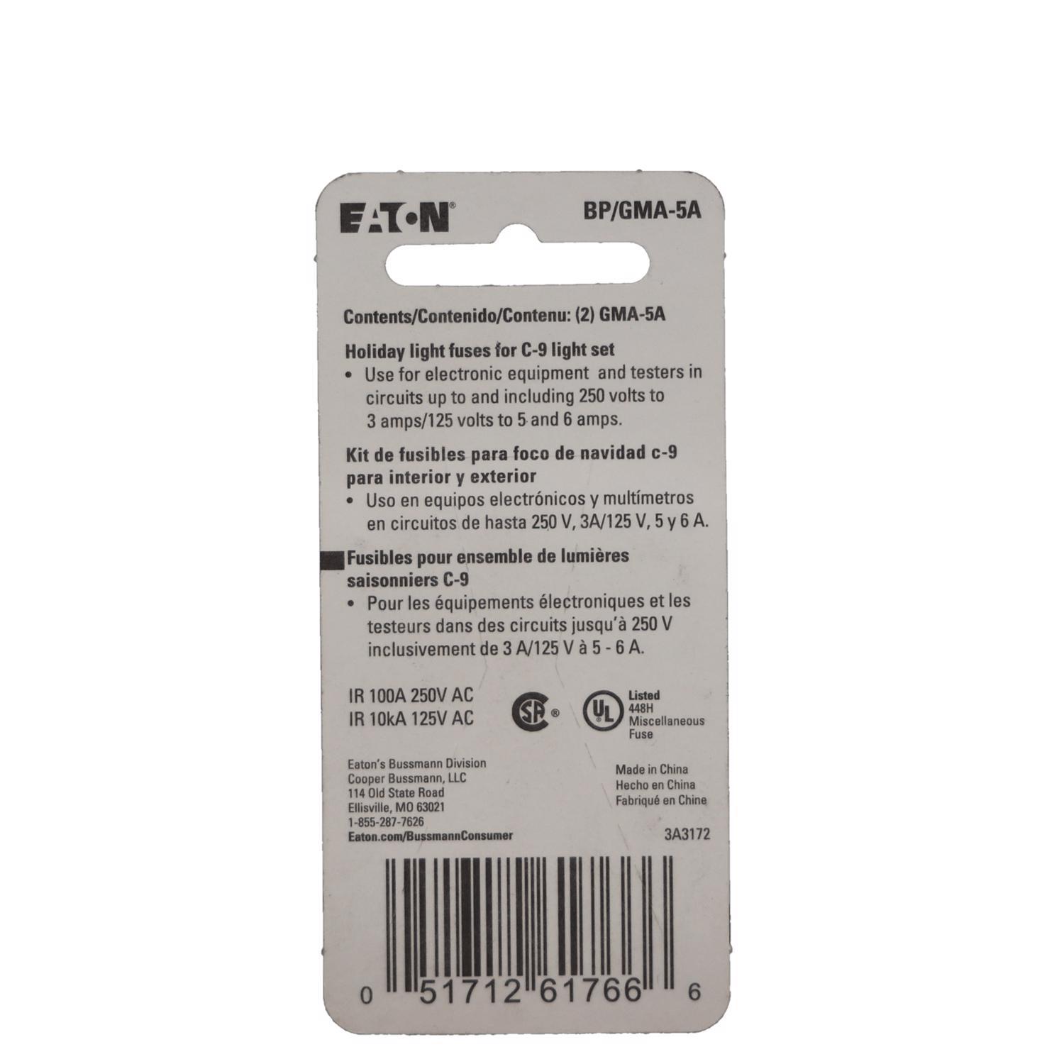 Bussmann 5 amps Electronic Fuse 2 pk