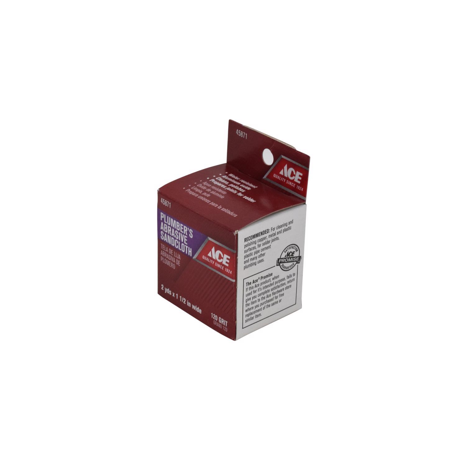 Ace Aluminum Oxide Sanding Cloth 2 yd. L 120 Grit 12 pk