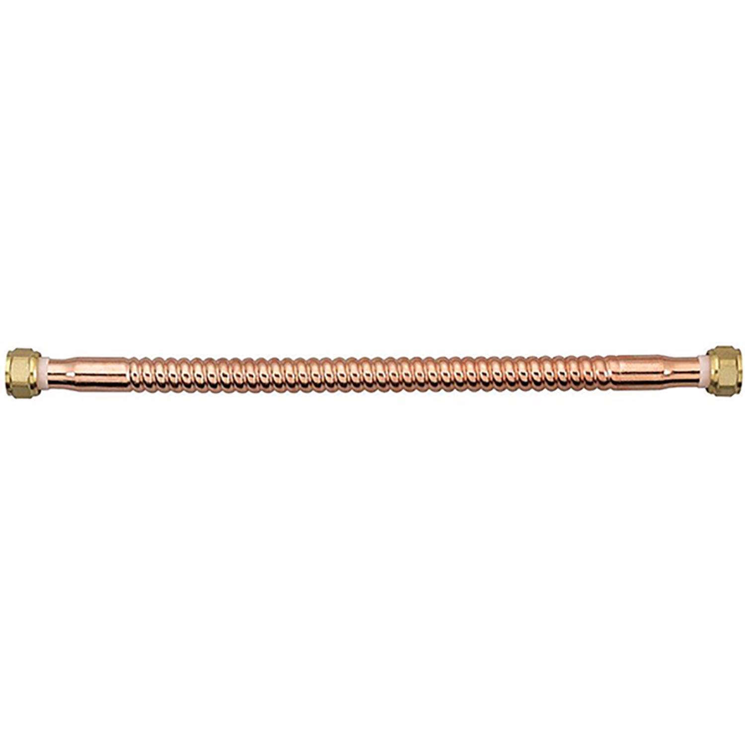 Homewerks 3/4 in. FIP in. X 3/4 in. D FIP 18 in. Copper Water Heater Supply Line