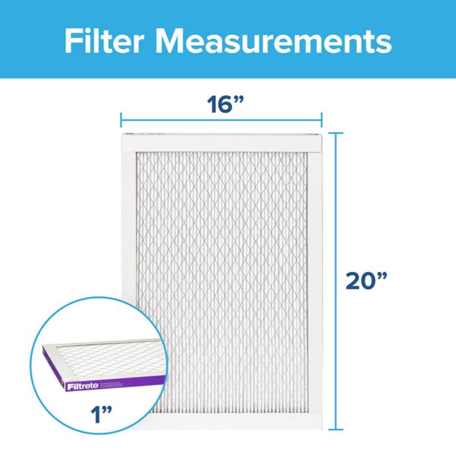 Filtrete 16 in. W X 20 in. H X 1 in. 1500 MPR Pleated Allergen Air Filter 1 pk