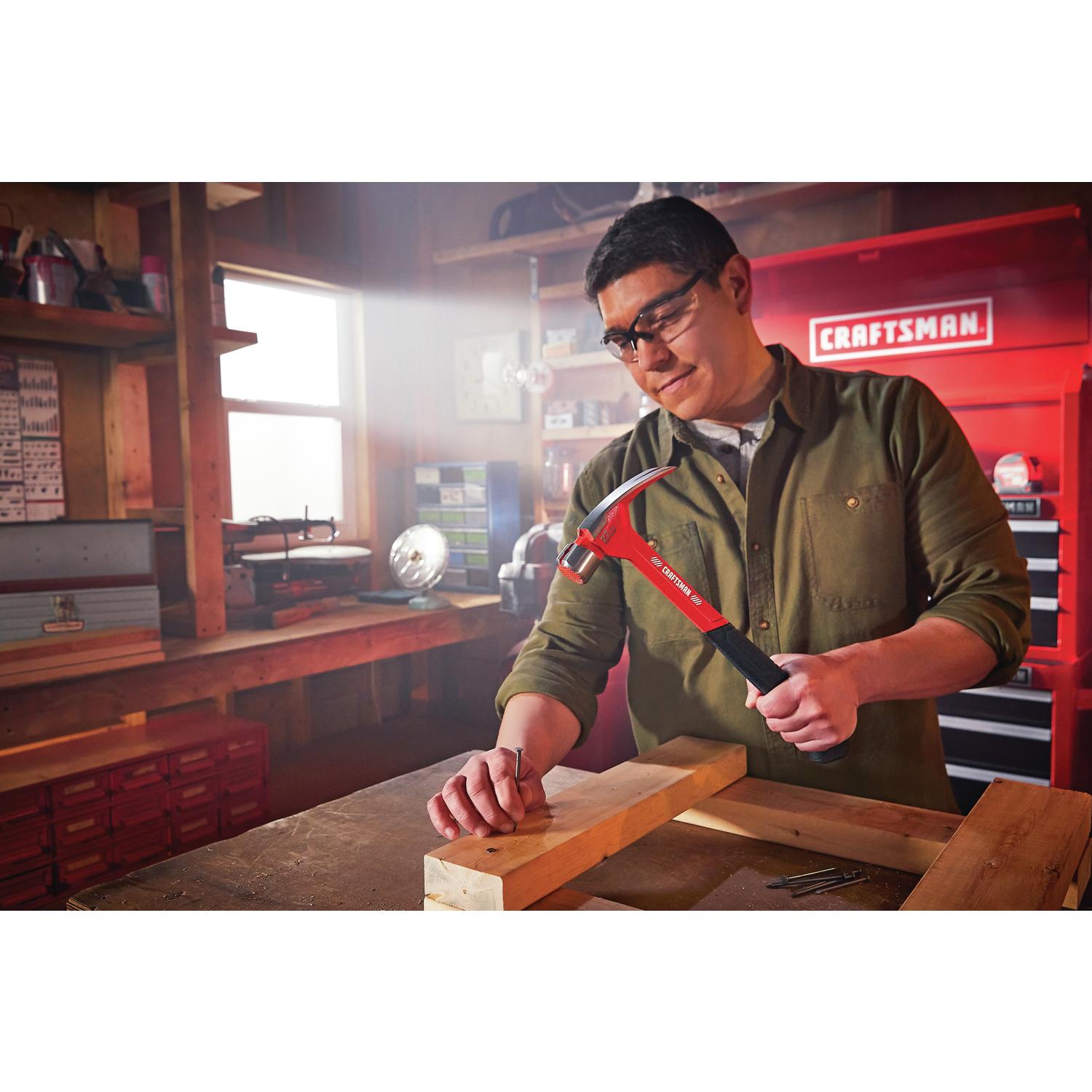 CRAFTSMAN 22 oz Milled Face Framing Hammer 9 in. Steel Handle