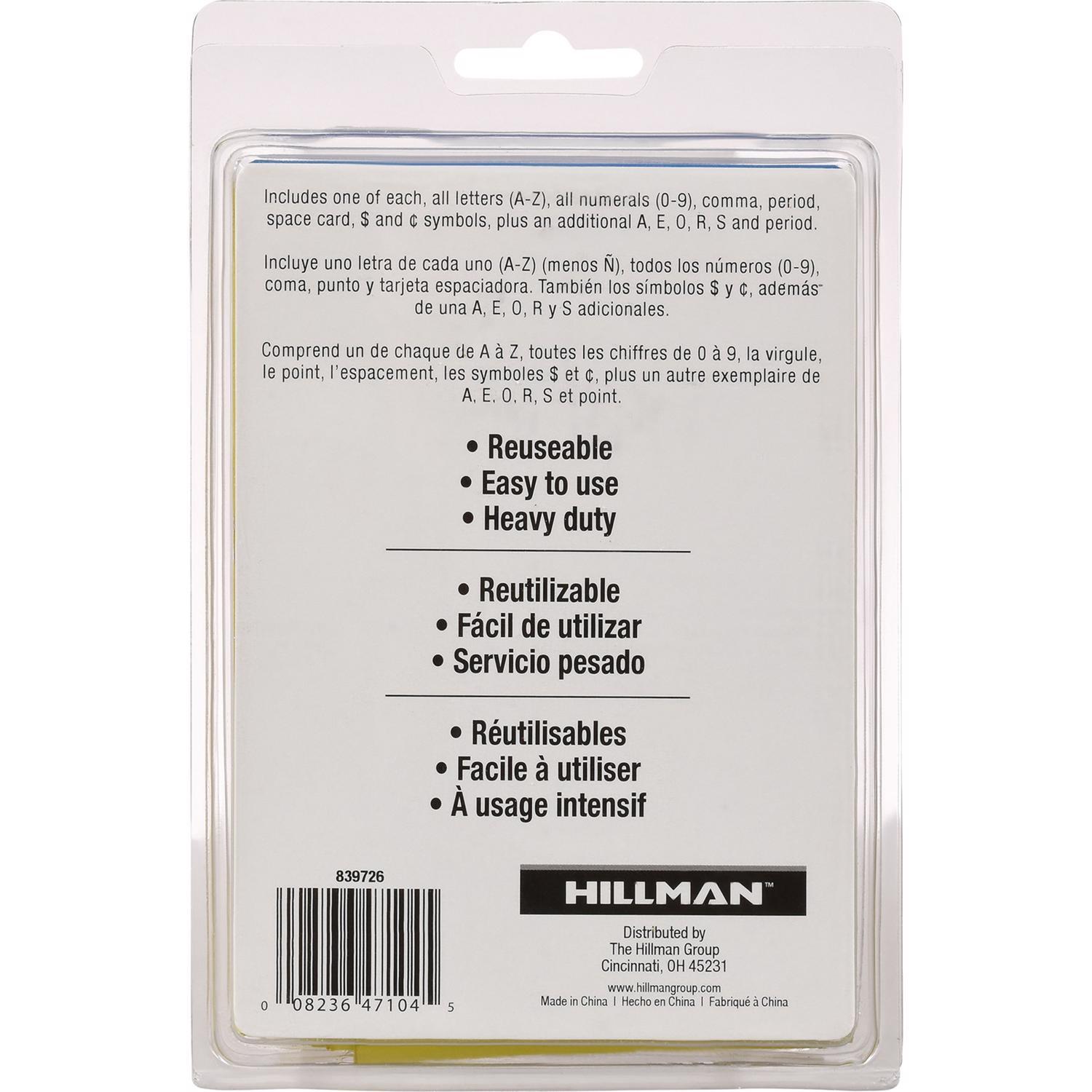 HILLMAN 4 in. Card Stock Letter and Number 4 in. Stencil Set 36 pk