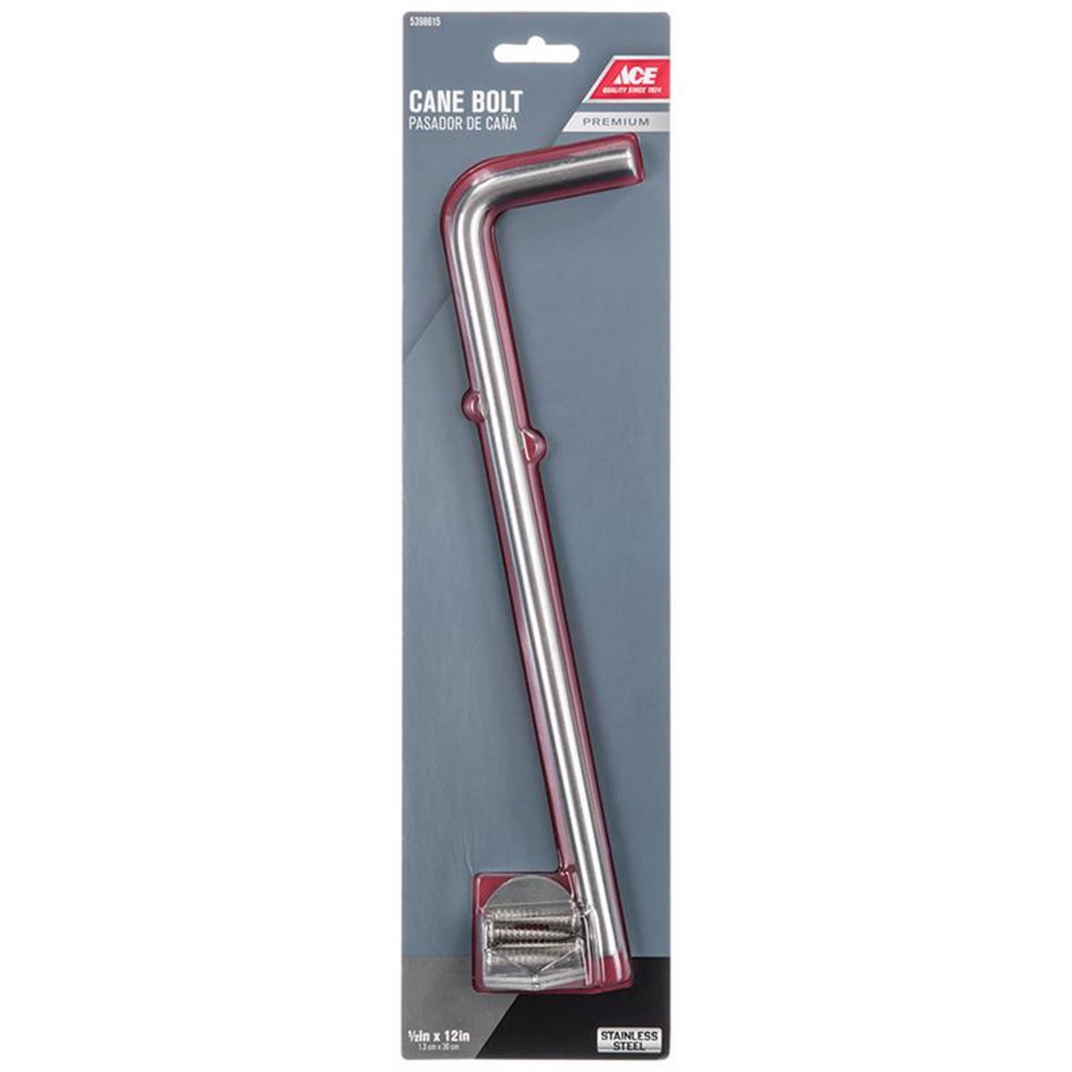 Ace 12 in. L Stainless Steel Cane Bolt 1 pk