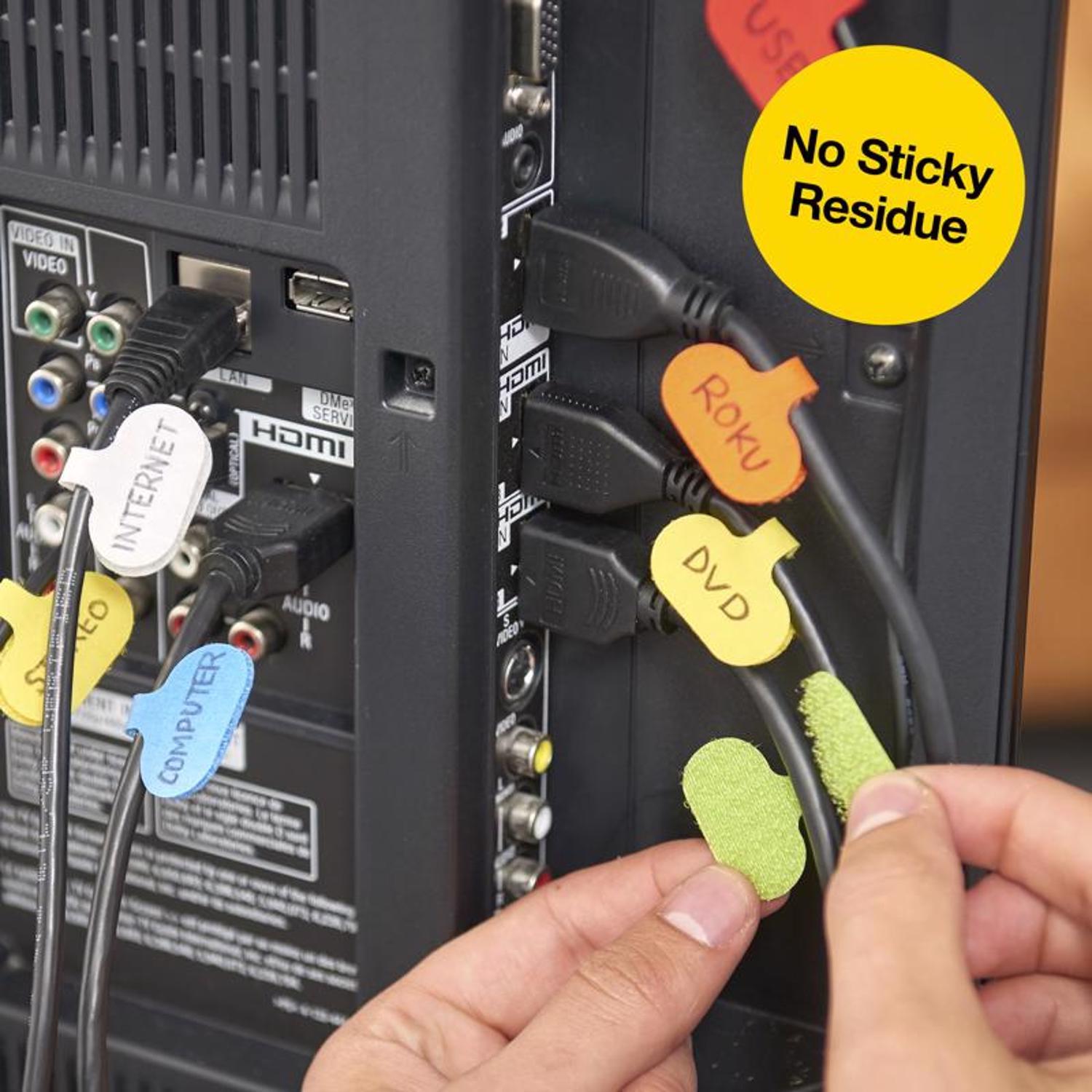 Wrap-It Cable Labels 1.2 in. L Assorted Nylon Cable Labels