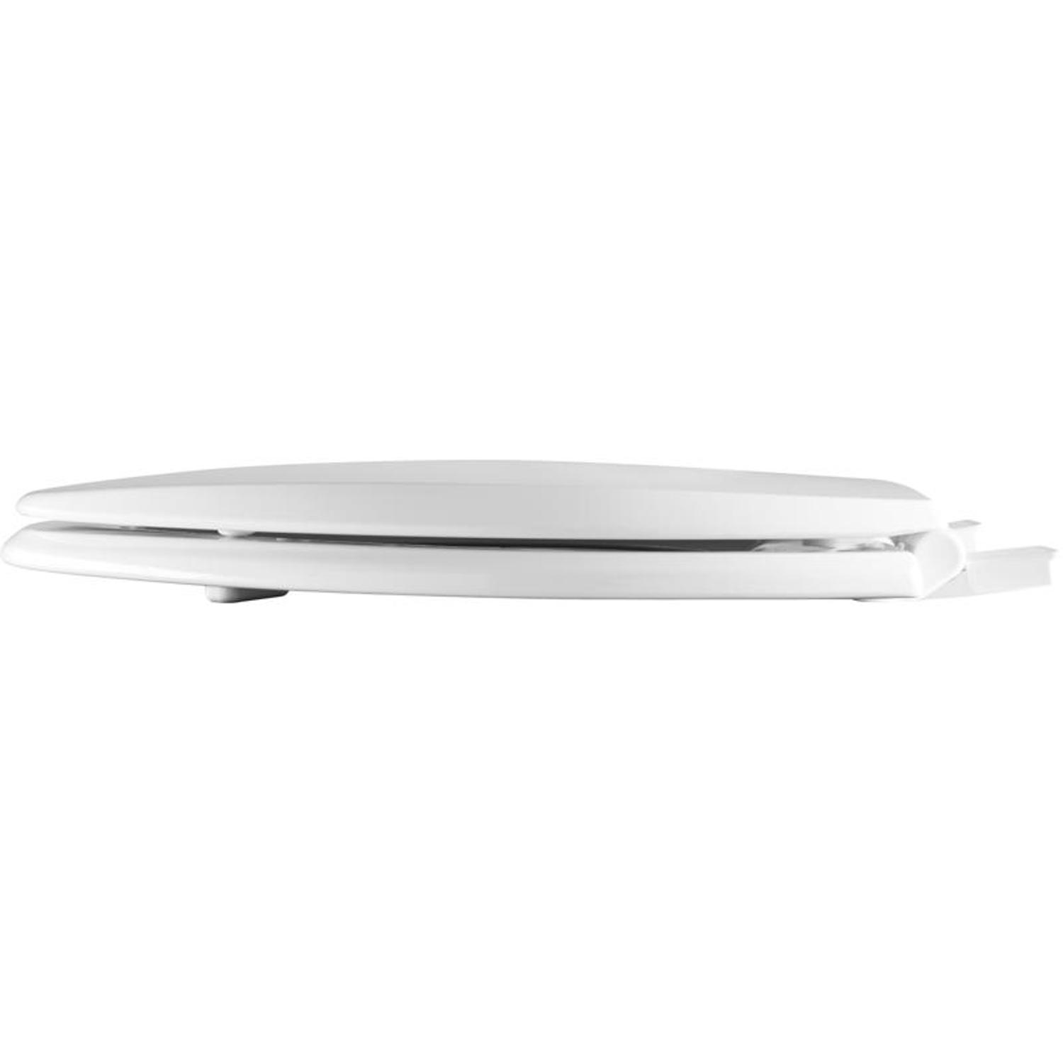 Mayfair by Bemis Kendall Slow Close Elongated White Enameled Wood Toilet Seat
