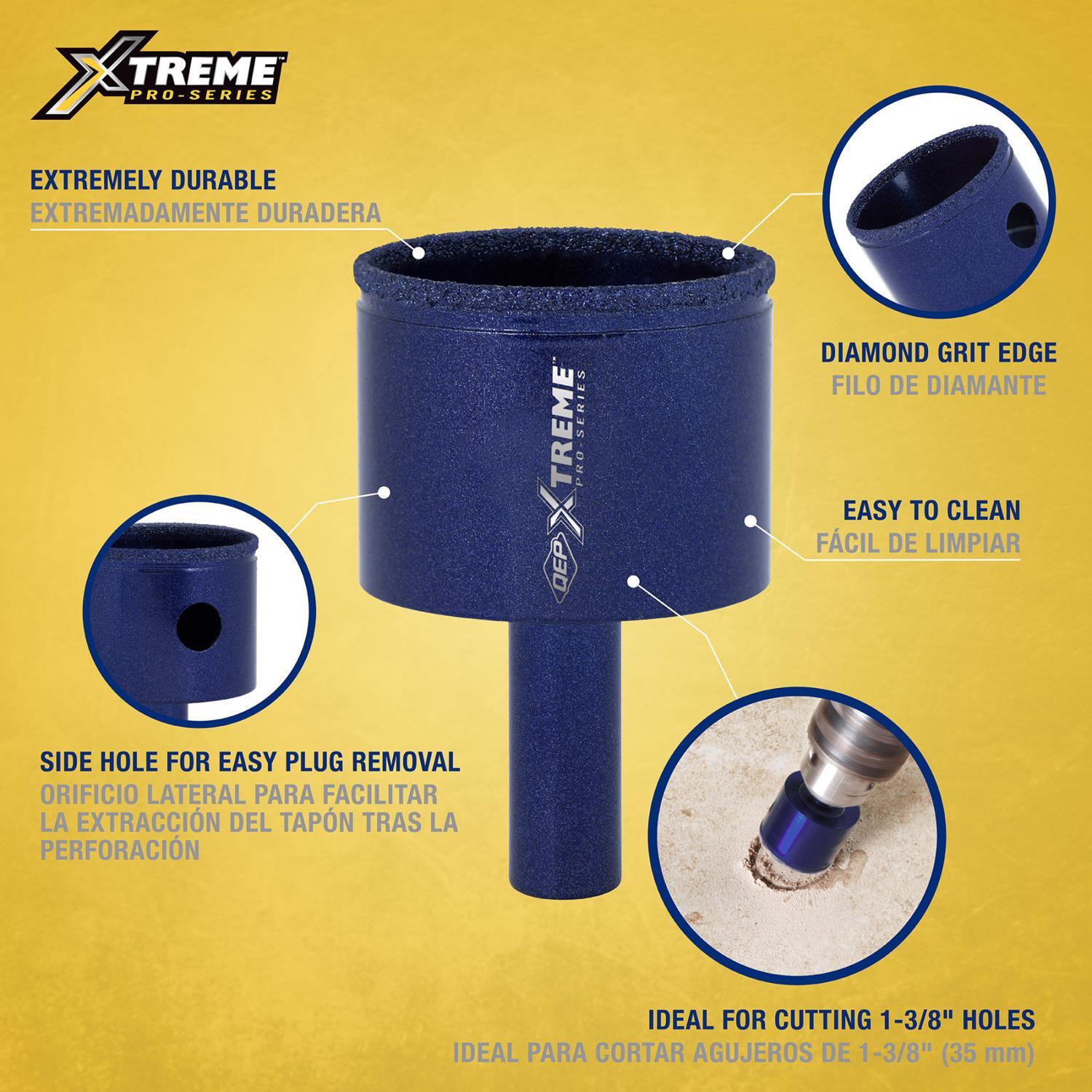QEP 1-3/8 in. Diamond Wet/Dry Tile Hole Saw