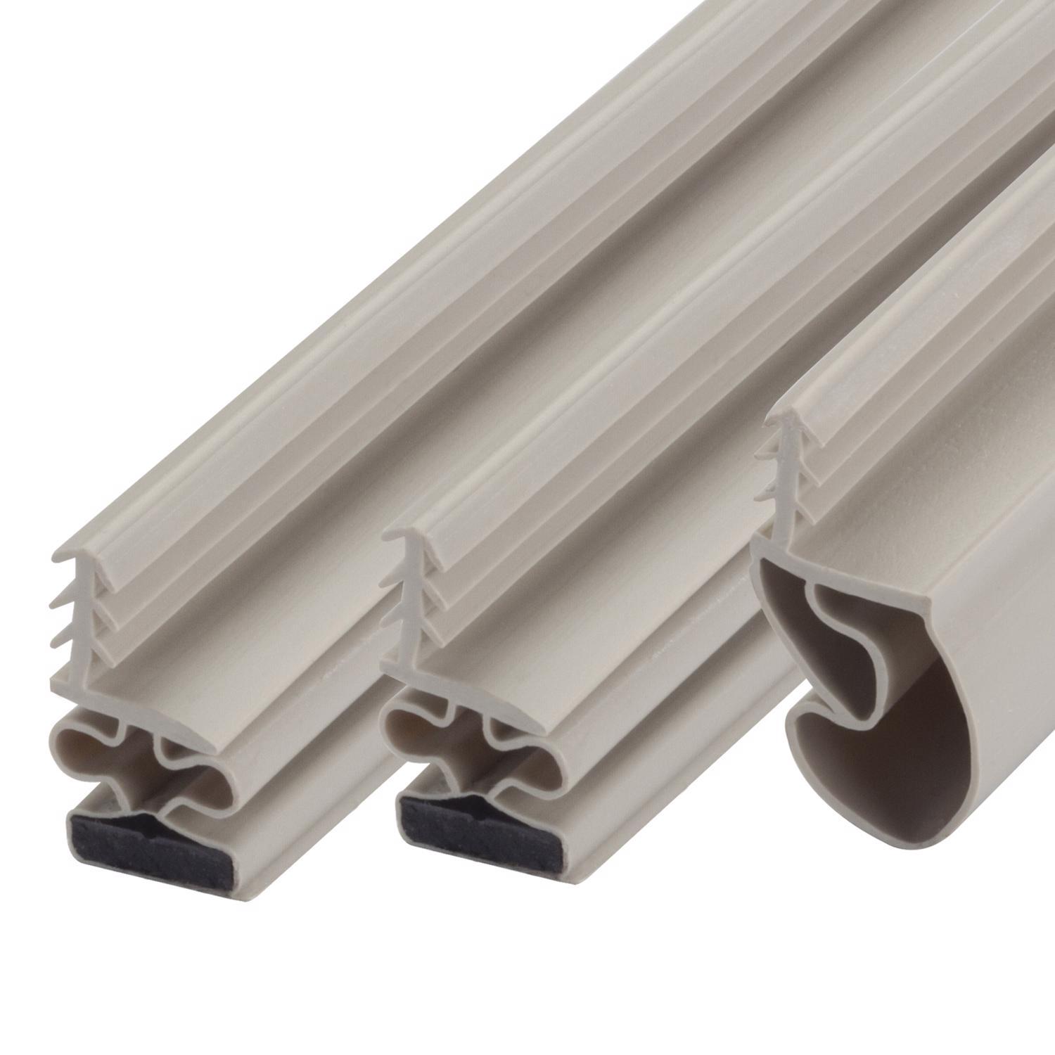 M-D Building Products Beige Aluminum Weatherstrip Set For Doors 81 in. L X 0.38 in.