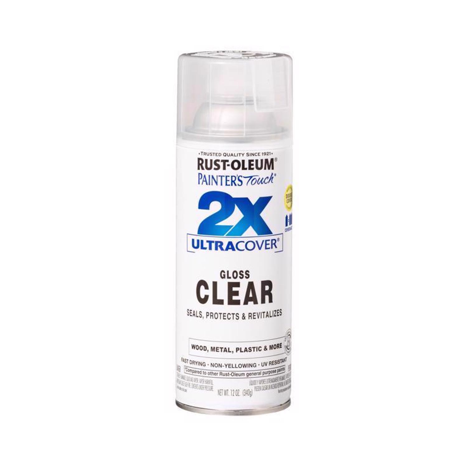 Rust-Oleum Painter's Touch 2X Ultra Cover Gloss Clear Acrylic Coating Spray Paint 12 oz