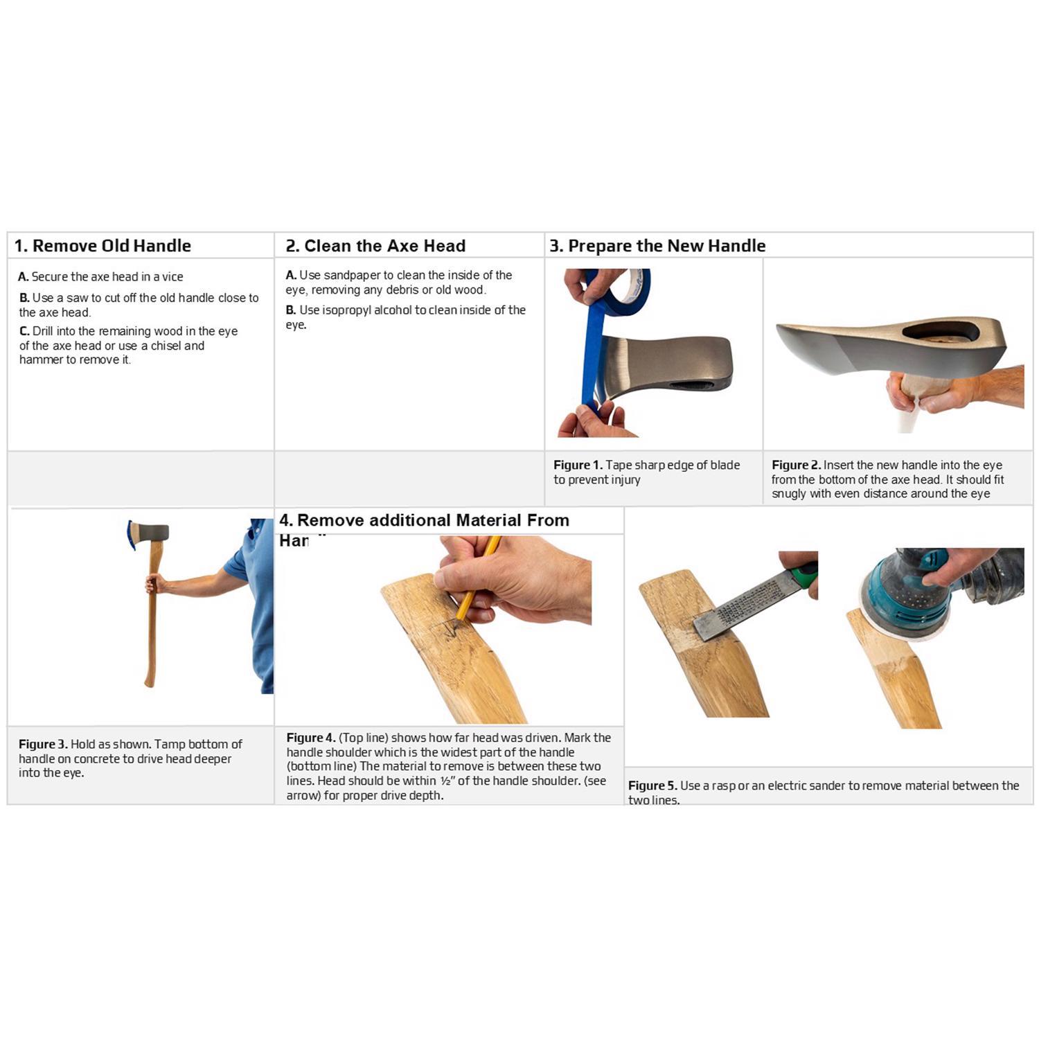 Truper 28 in. Wood Boys Axe Replacement Handle