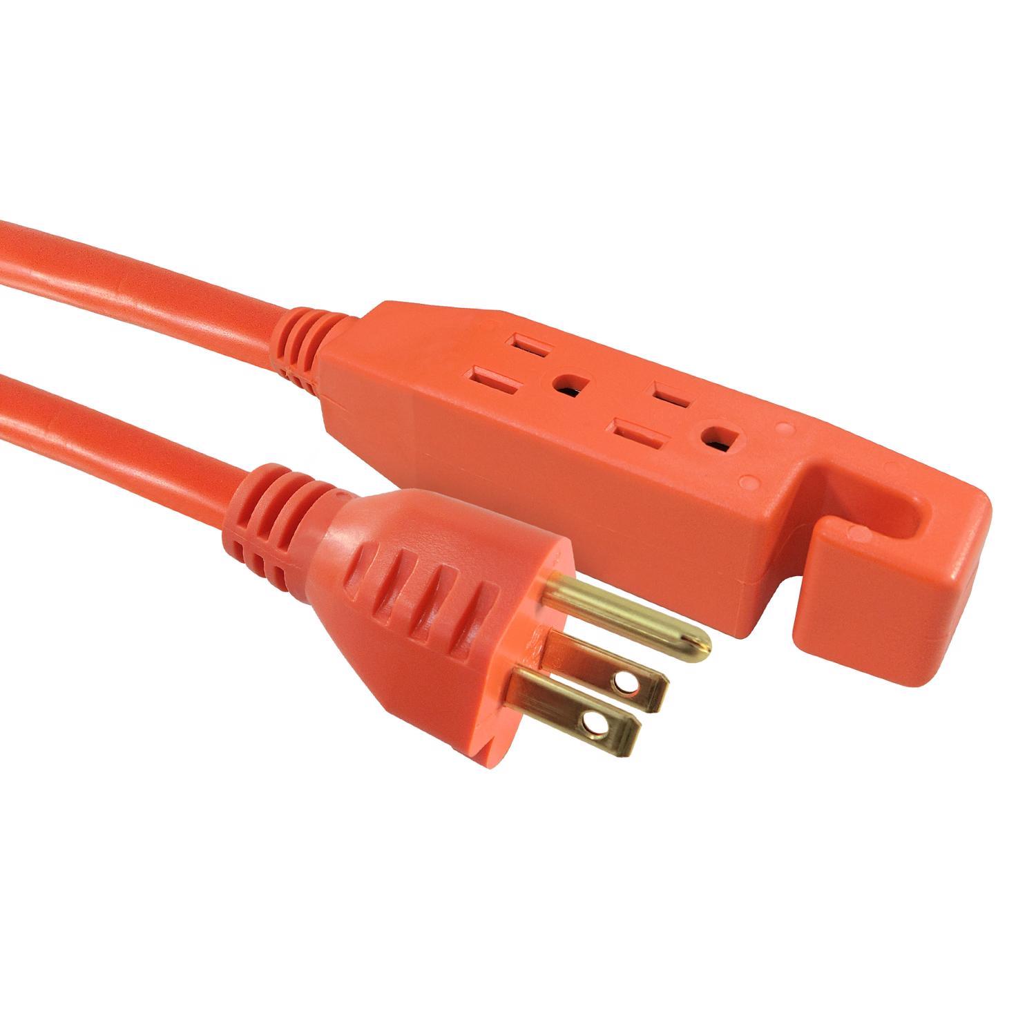 Ace Indoor 3 ft. L Orange Triple Outlet Cord 14/3 SJT