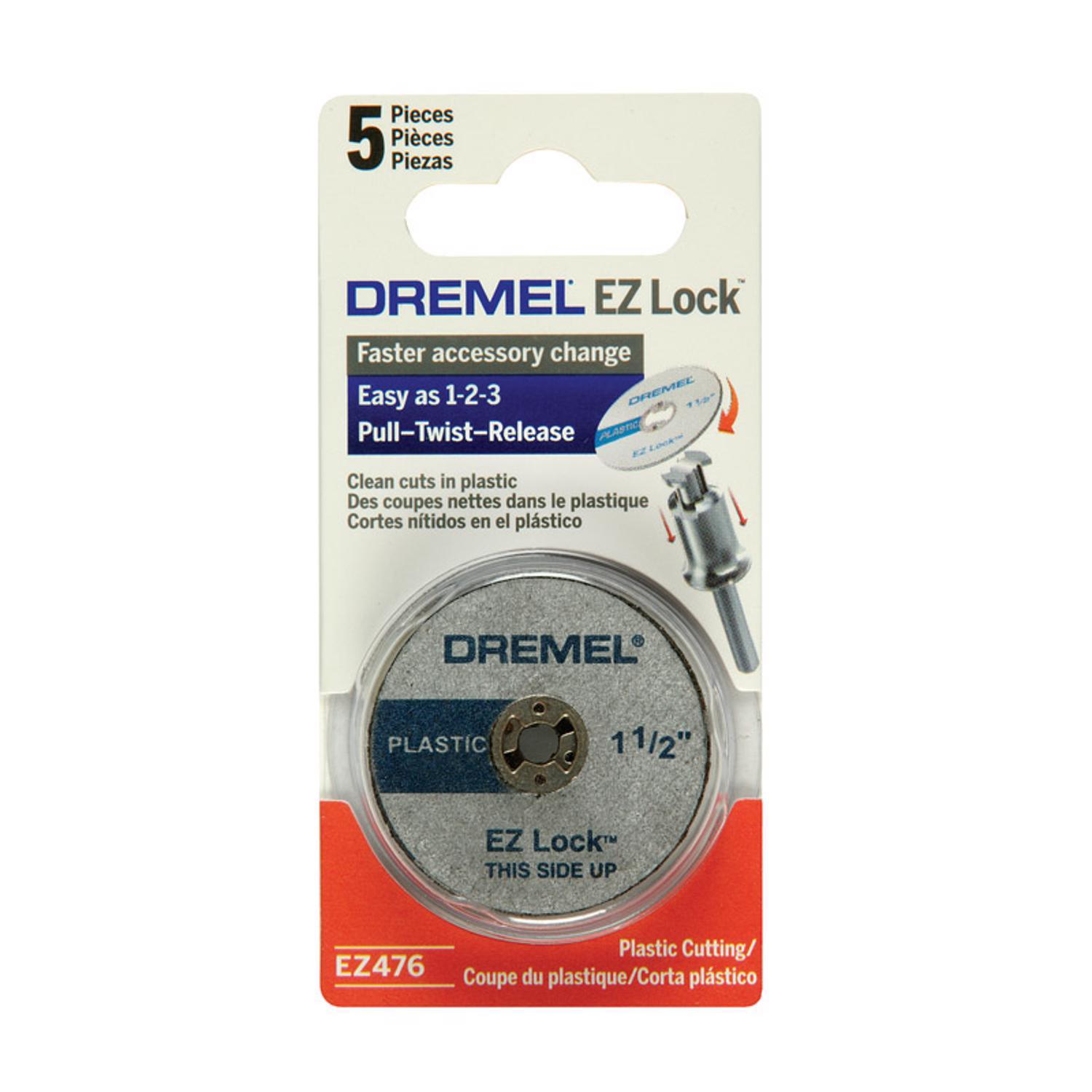Dremel EZ Lock 1-1/2 in. D X 1/8 in. X.045 in. thick Fiberglass Cut-Off Wheel 5 pc