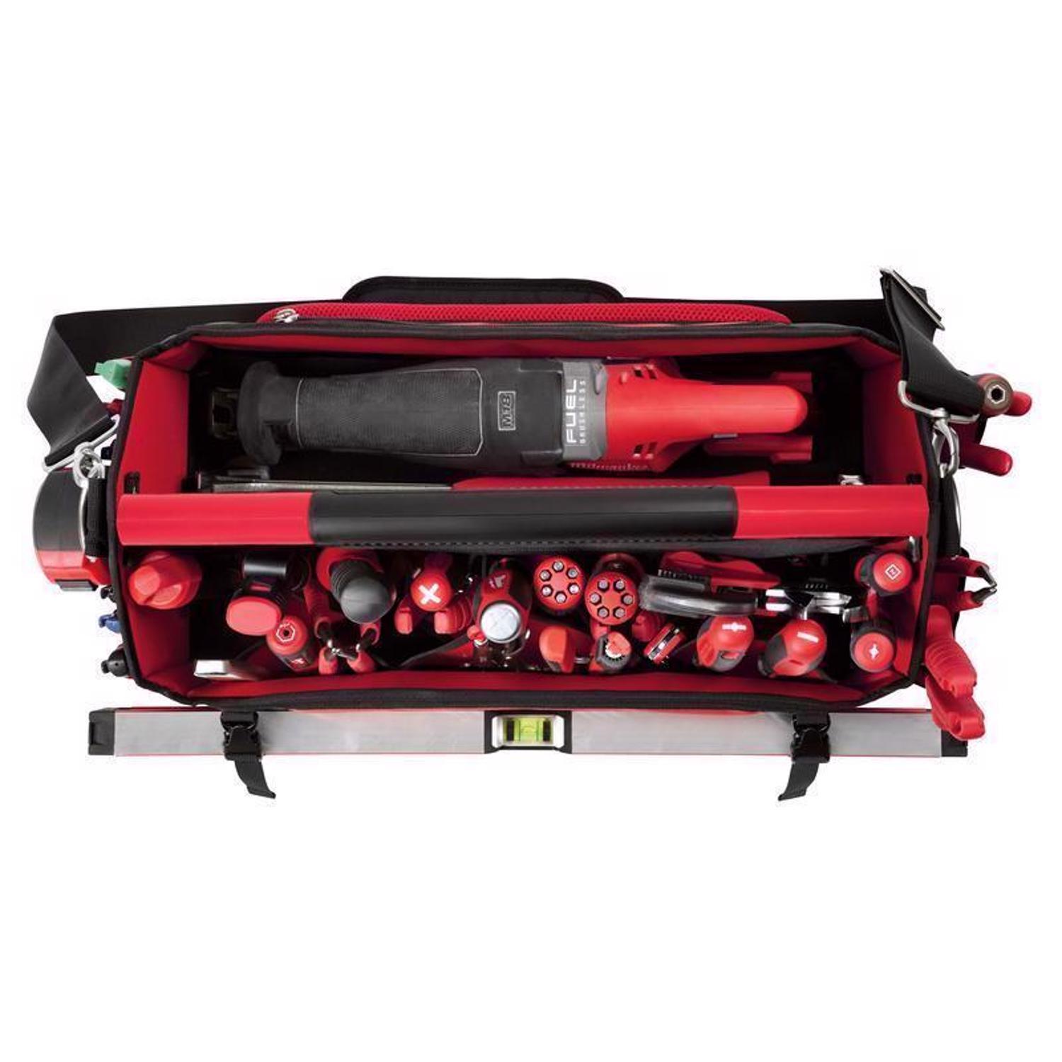 Milwaukee Packout Ballistic Polyester 20" Tool Tote 32 pocket Black/Red 1 pc