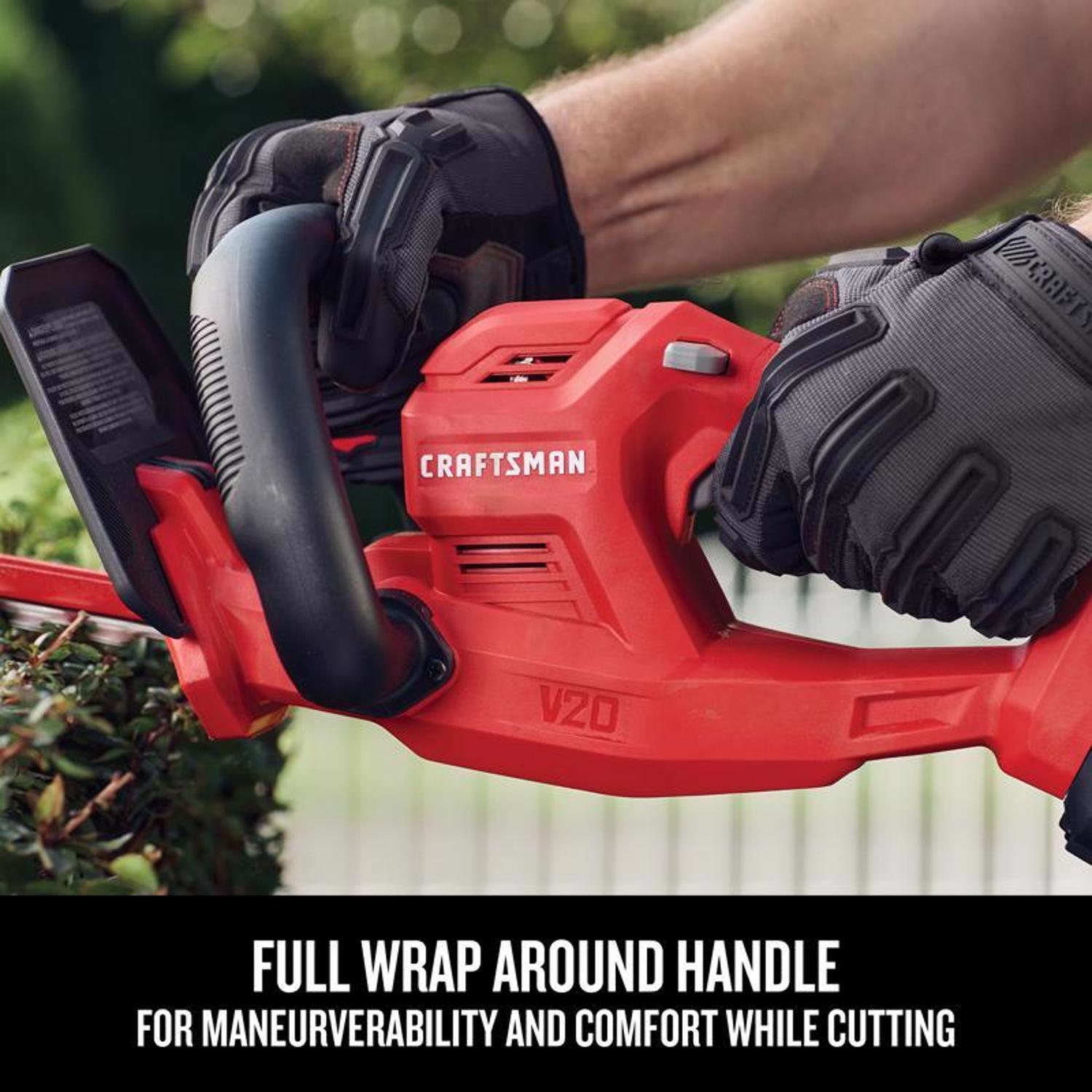 Craftsman V20 CMCHT810C1 20 in. 20 V Battery Hedge Trimmer Kit (Battery & Charger)