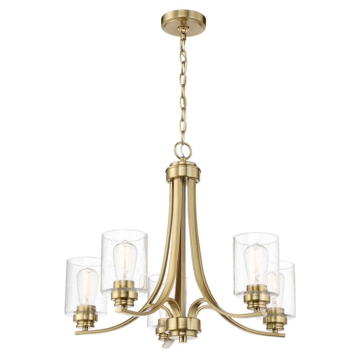 Craftmade Bolden 5 Light Chandelier in Satin Brass