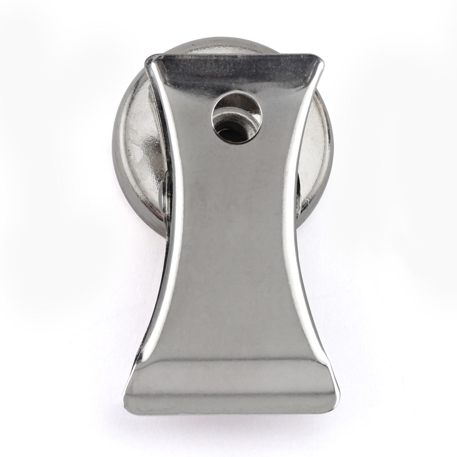 Magnet Source 1.8 in. L X 1 in. W Silver Clip Magnetic Clips 3 lb. pull 2 pc